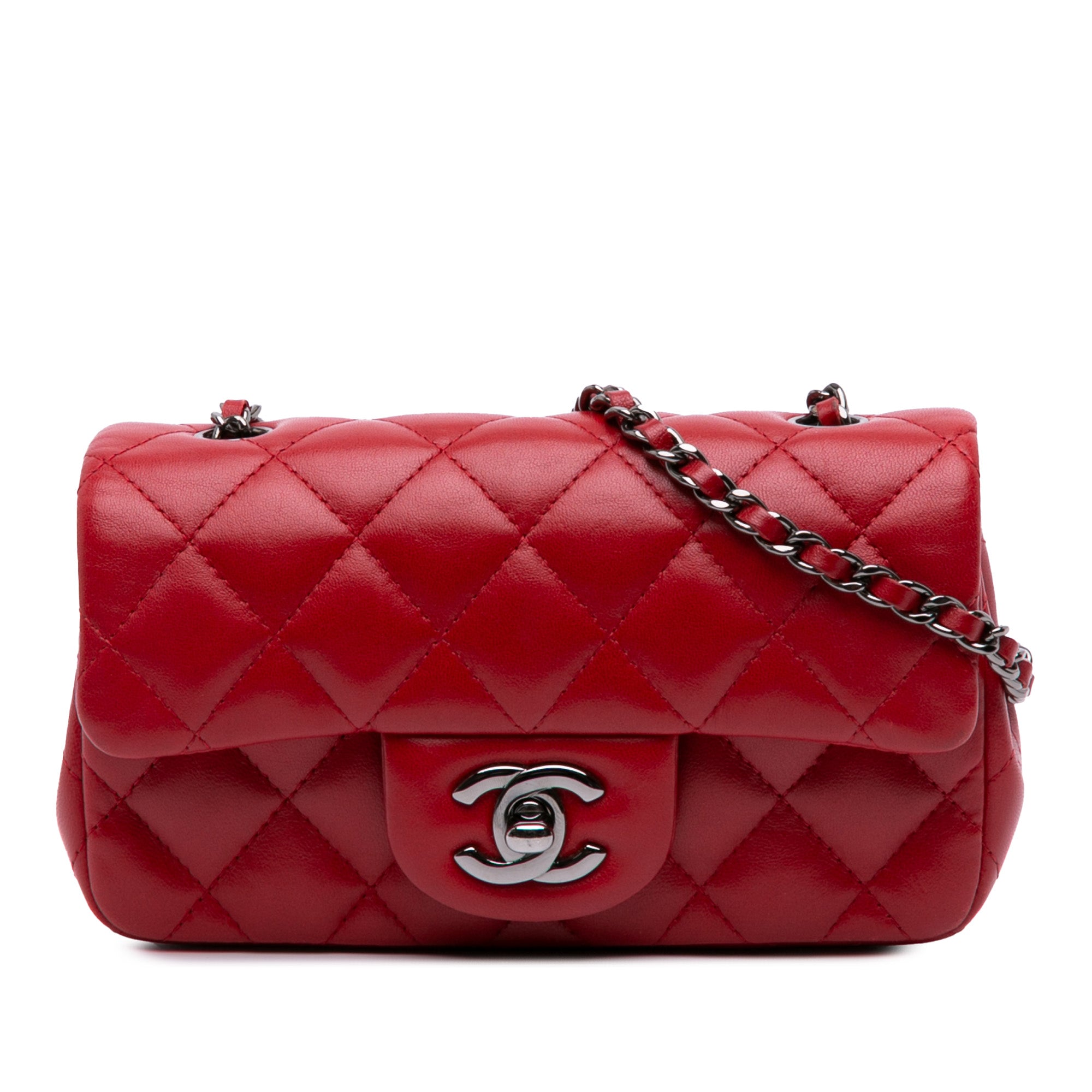 Chanel Extra Mini Rectangular Classic Lambskin Single Flap - image 1
