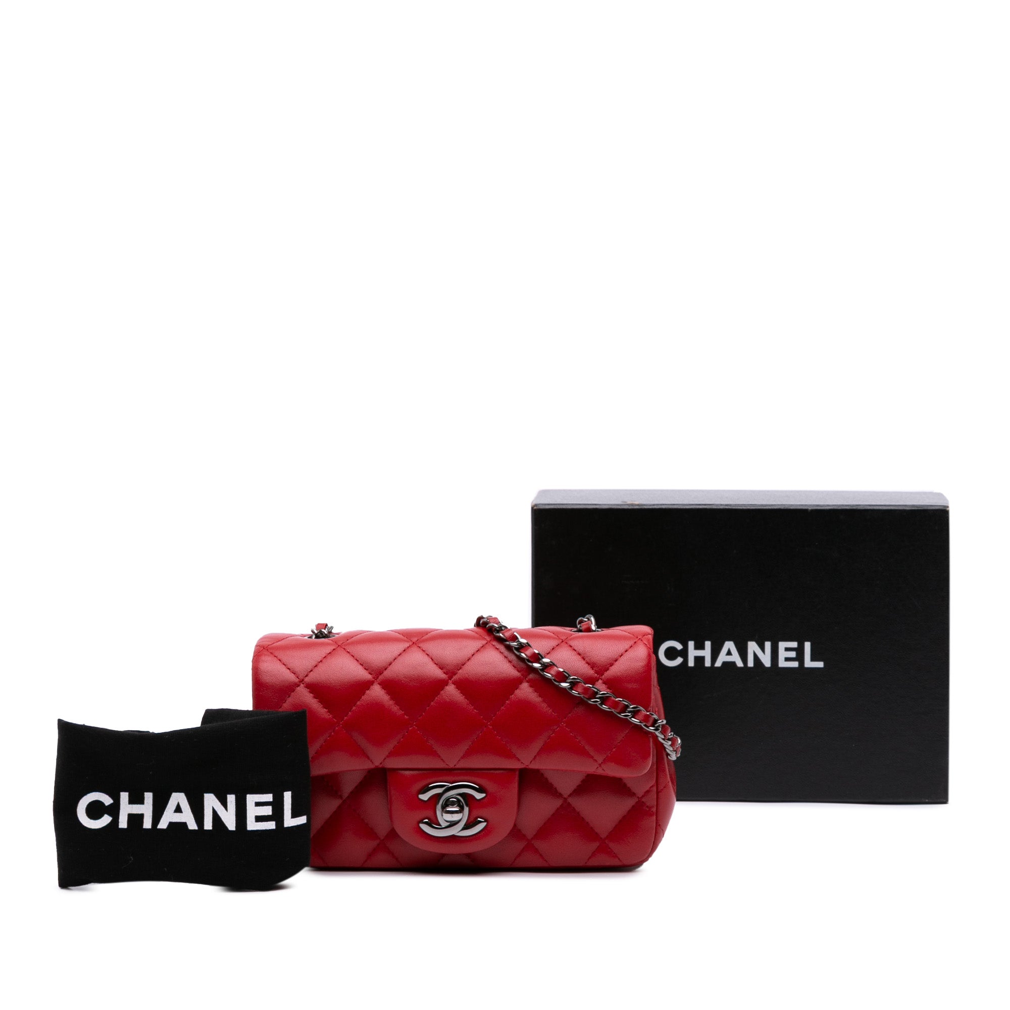 Chanel Extra Mini Rectangular Classic Lambskin Single Flap - image 9