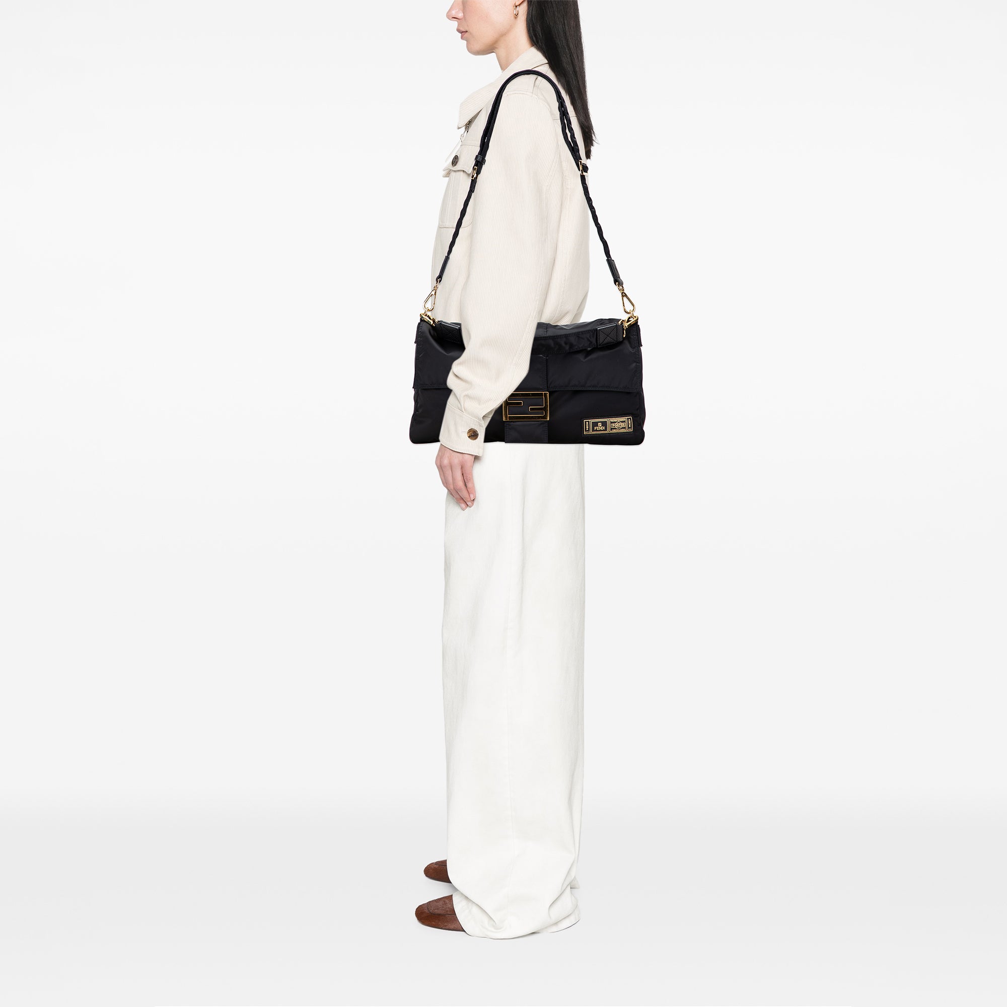 Fendi Porter Nylon Baguette Satchel - image 12