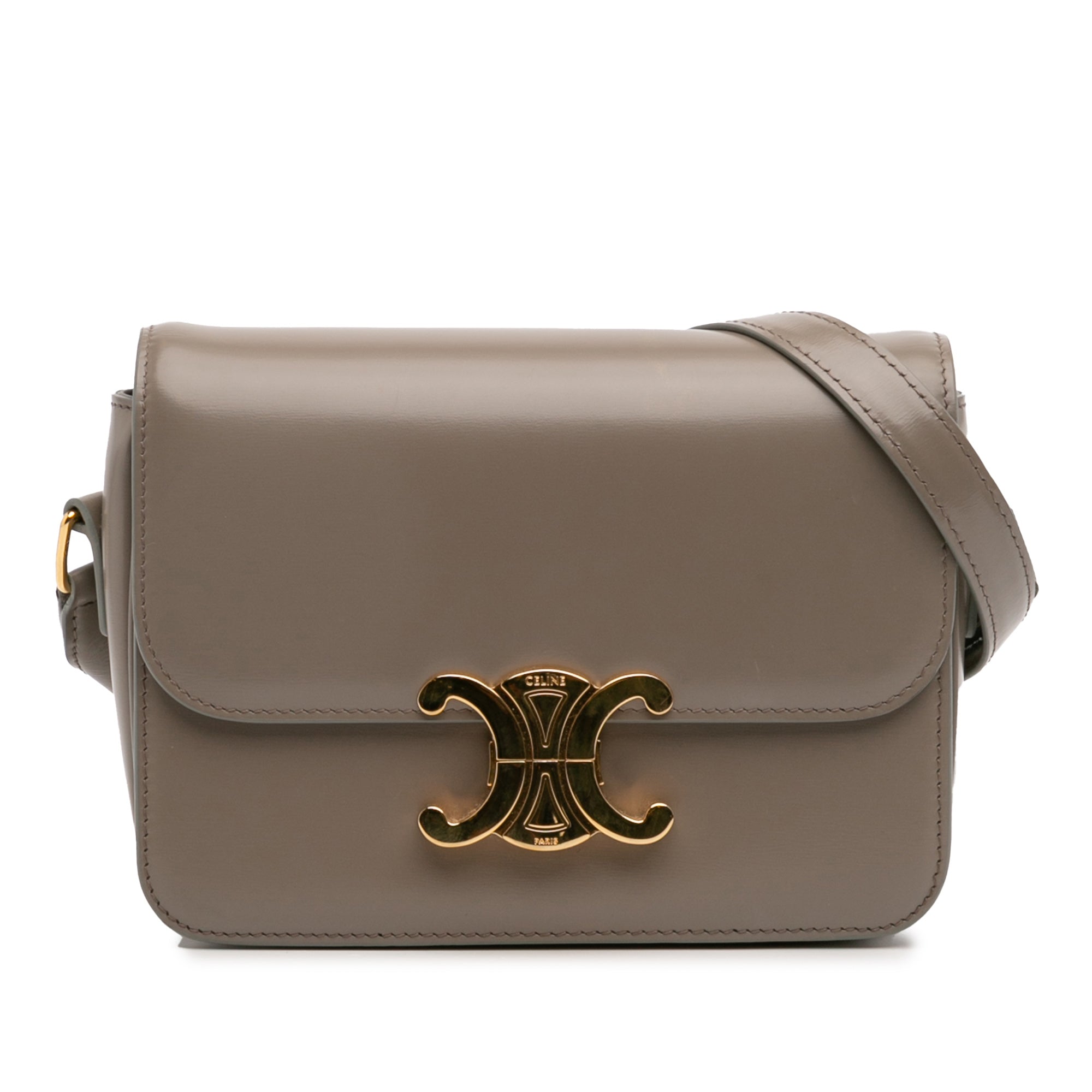 Celine Teen Shiny Calfskin Triomphe Crossbody - image 1