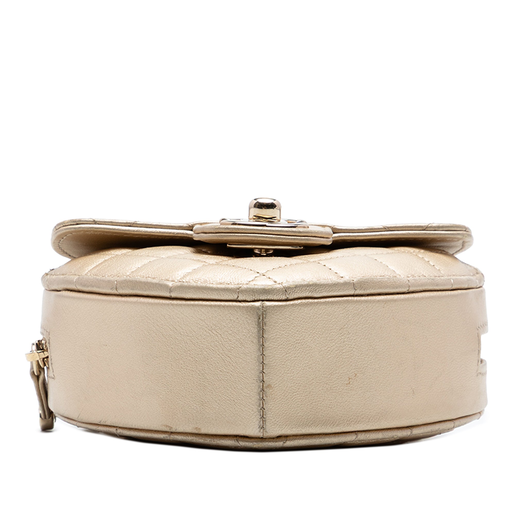 Chanel Mini Metallic Lambskin CC in Love Heart Crossbody - image 3