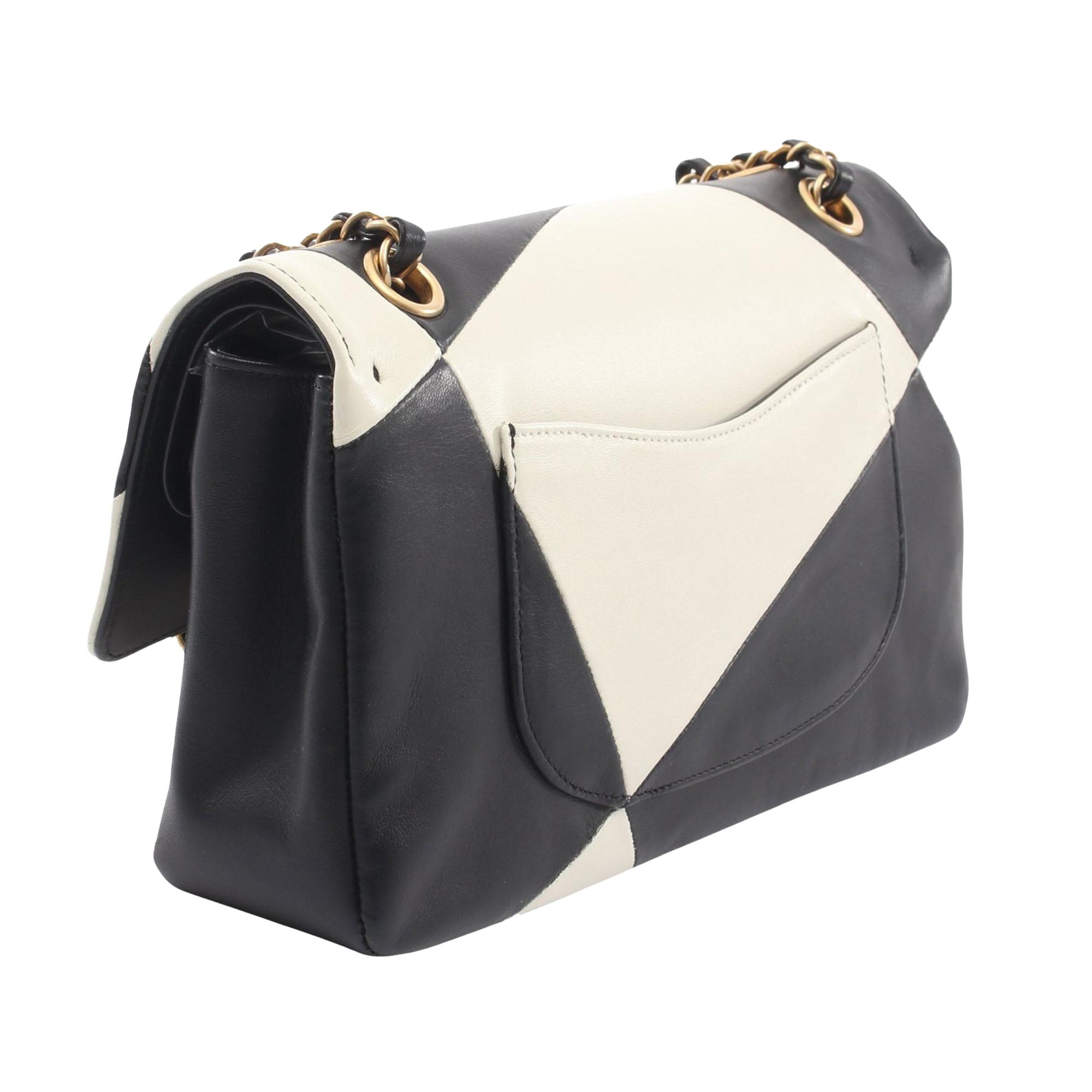 Chanel Medium Classic Lambskin Geometric Patchwork Double Flap - image 2