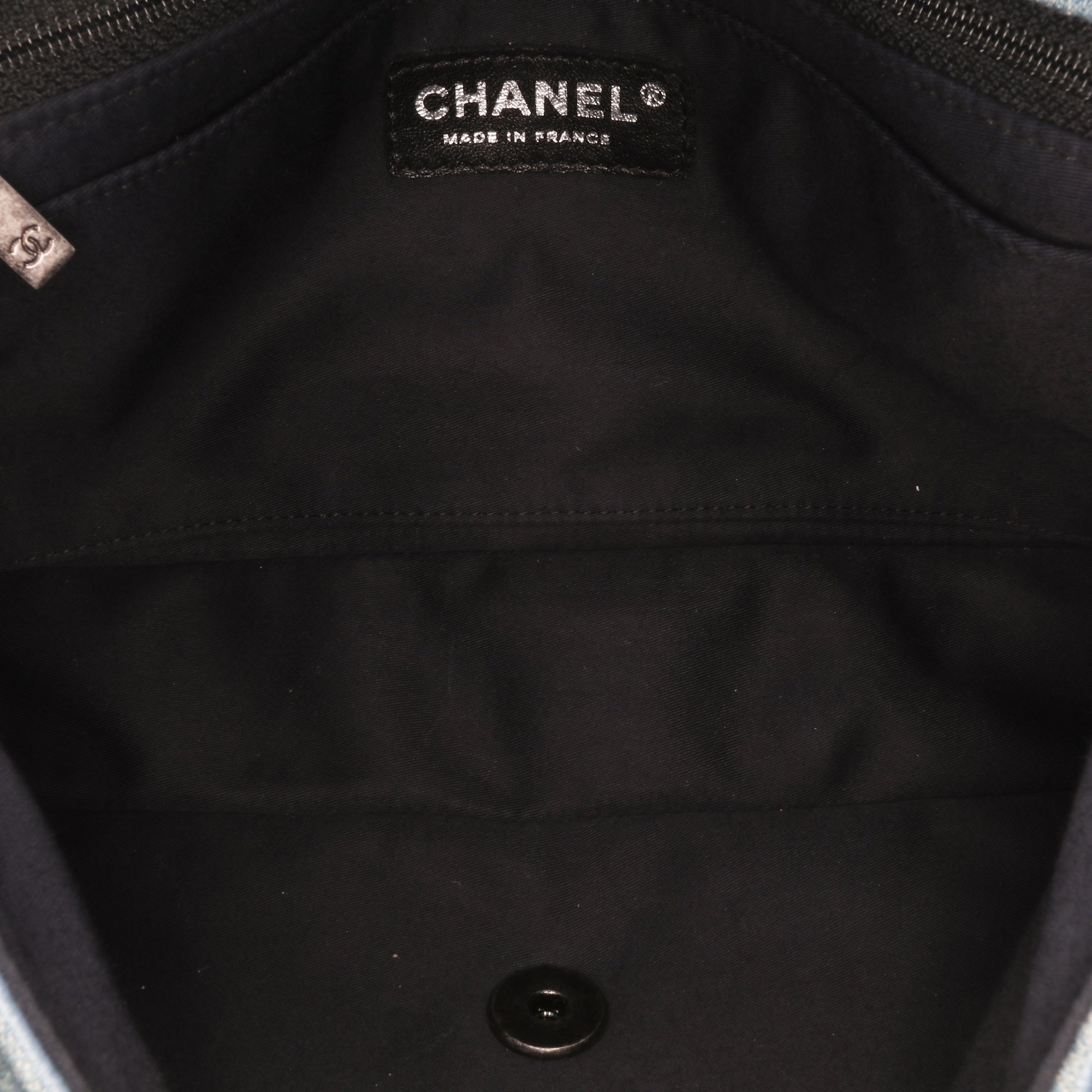 Chanel Medium Embroidered Denim Perfume Bottle Single Flap - image 4
