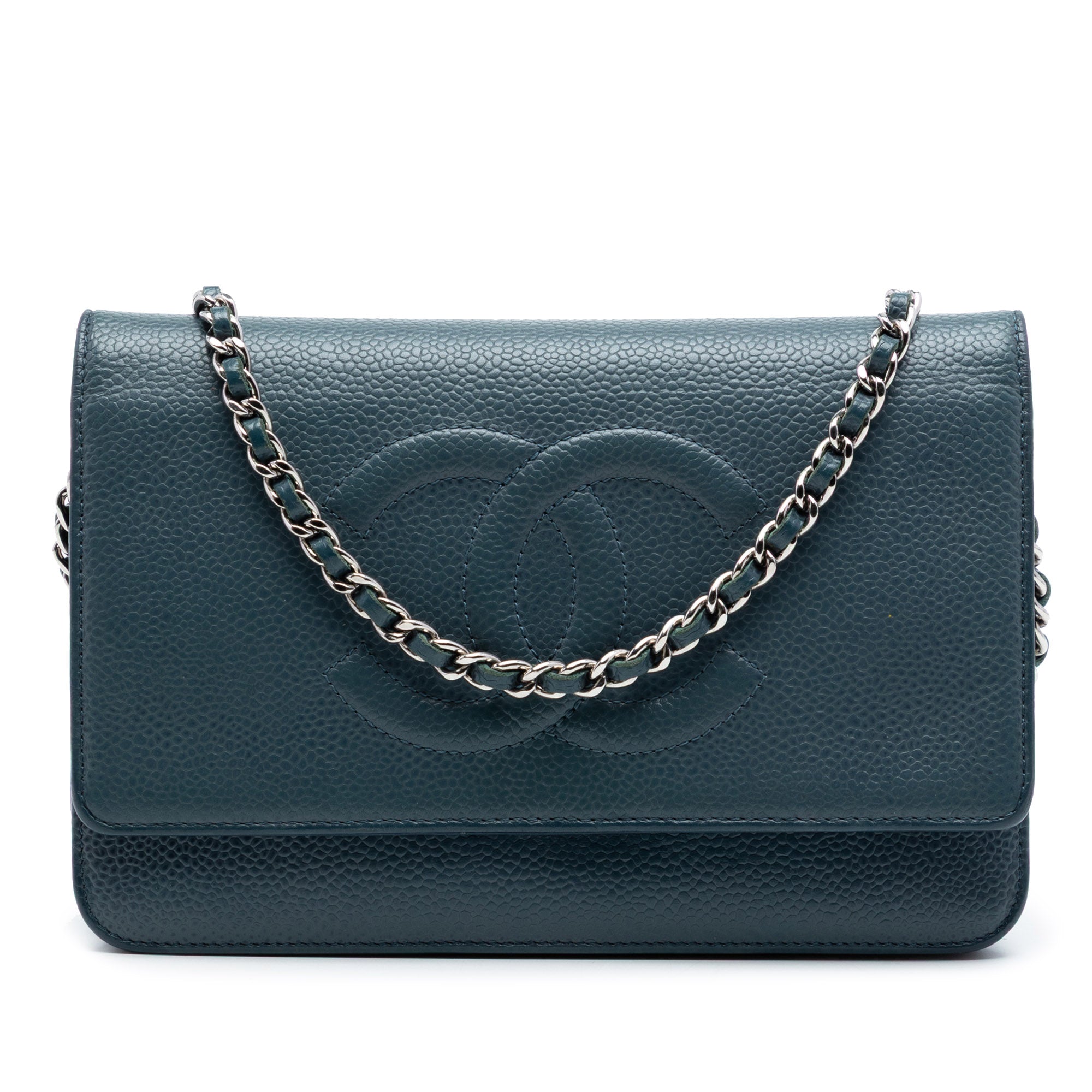 Chanel CC Caviar Wallet On Chain - image 1