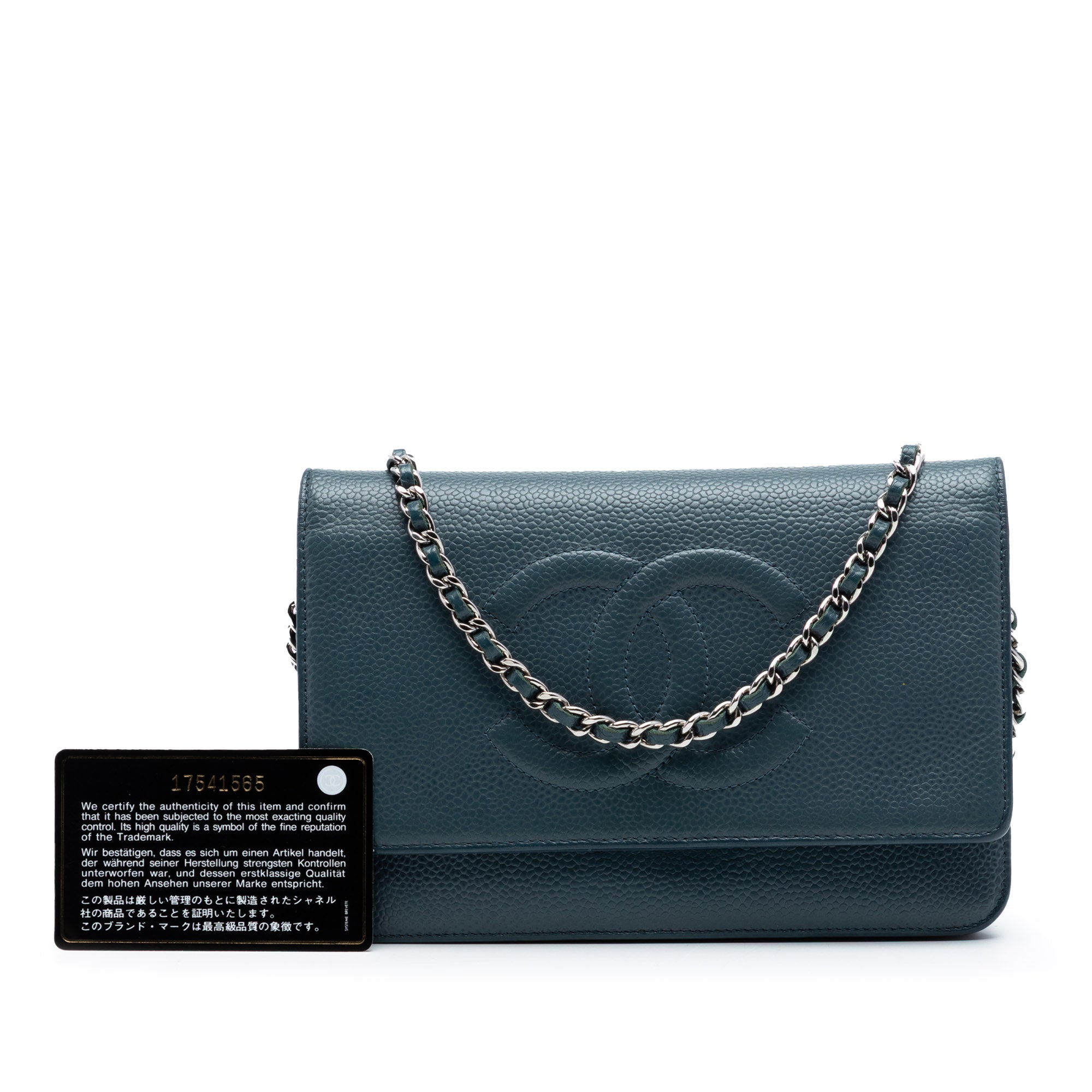 Chanel CC Caviar Wallet On Chain - image 7