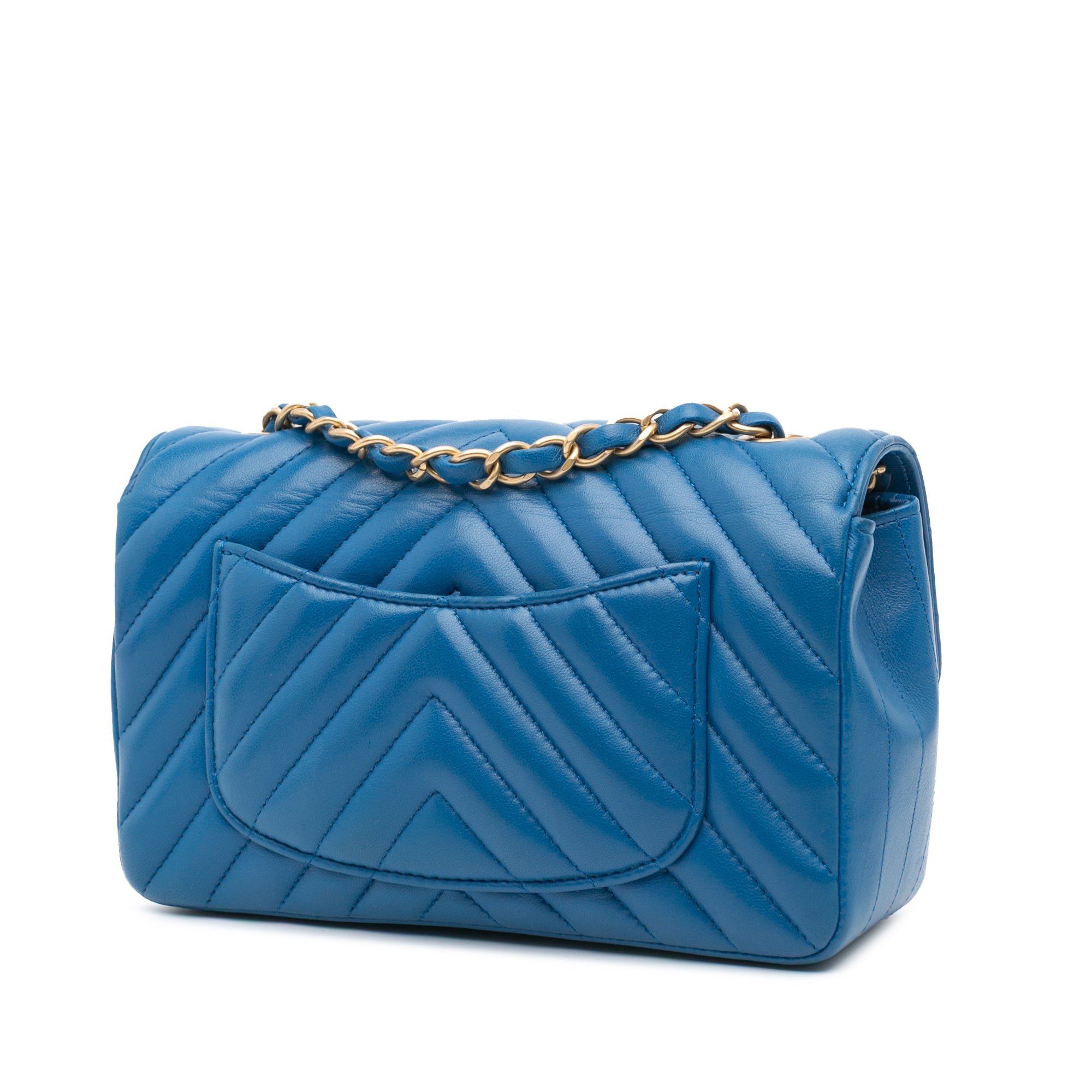Chanel Mini Rectangular Classic Chevron Lambskin Single Flap - image 2