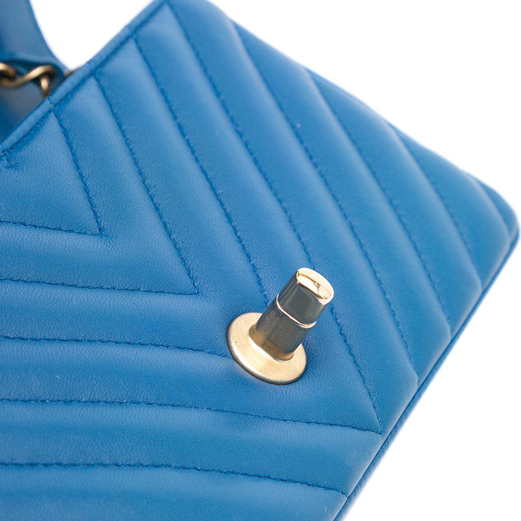 Chanel Mini Rectangular Classic Chevron Lambskin Single Flap - image 8