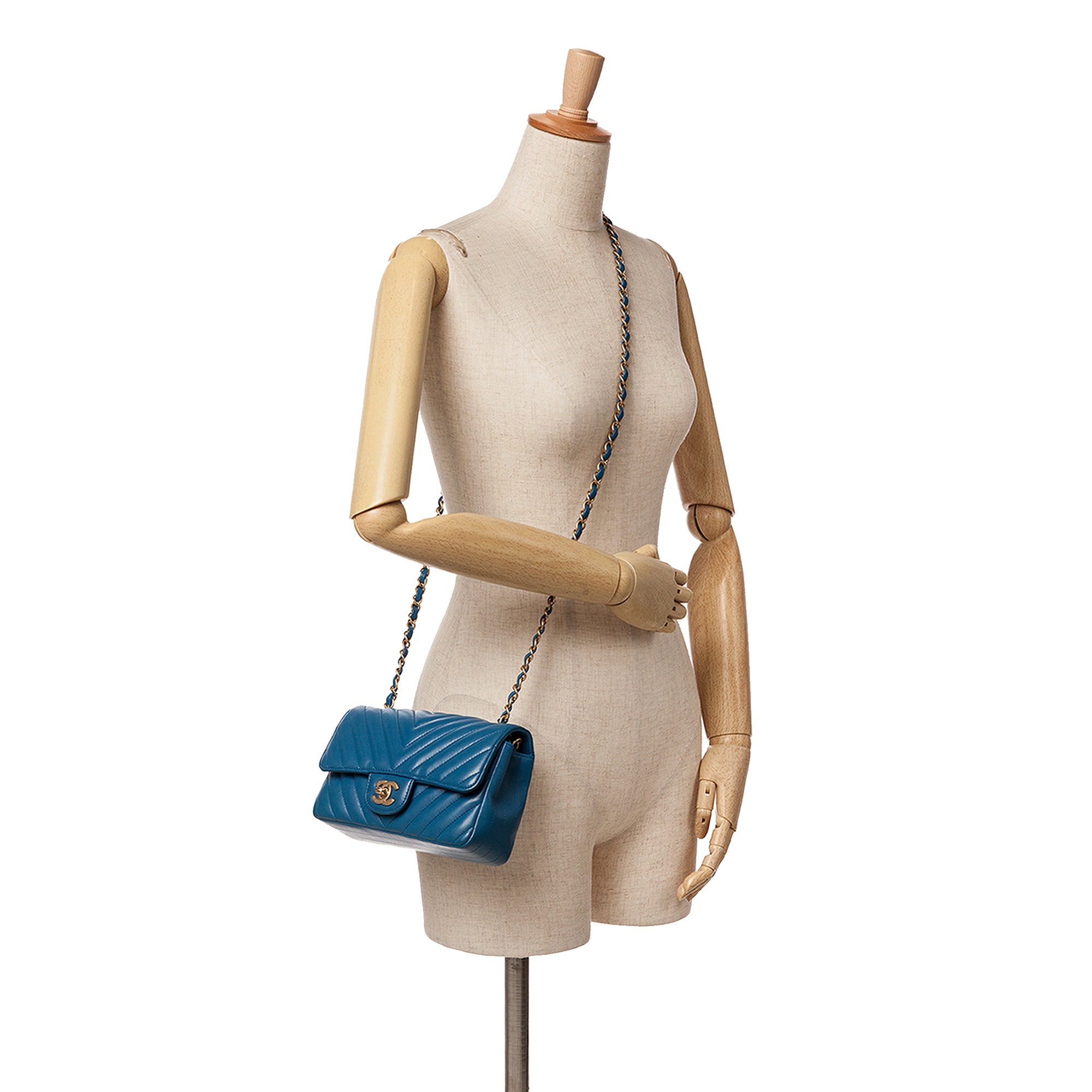 Chanel Mini Rectangular Classic Chevron Lambskin Single Flap - image 9