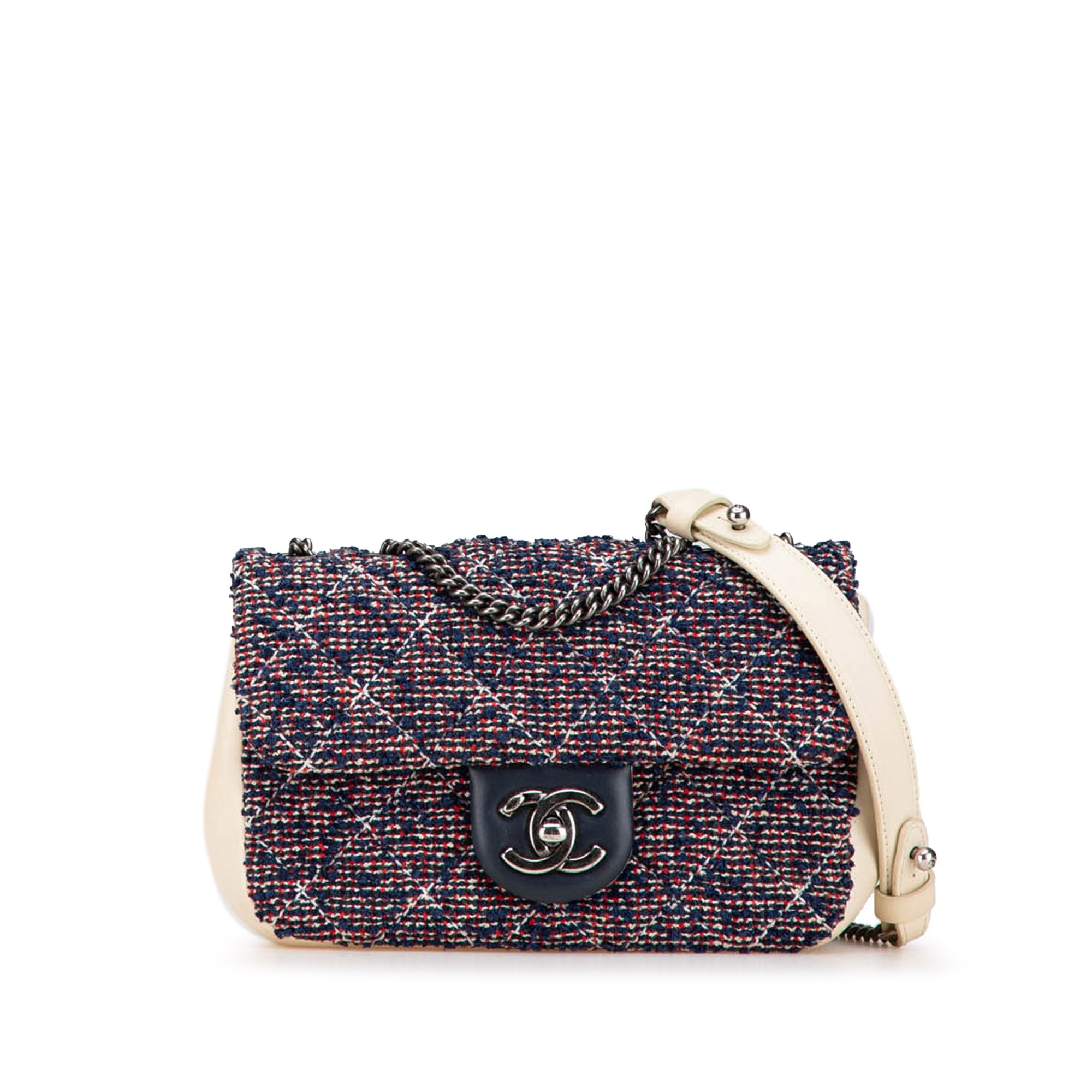 Chanel Mini Rectangular Tweed Single Flap - image 1