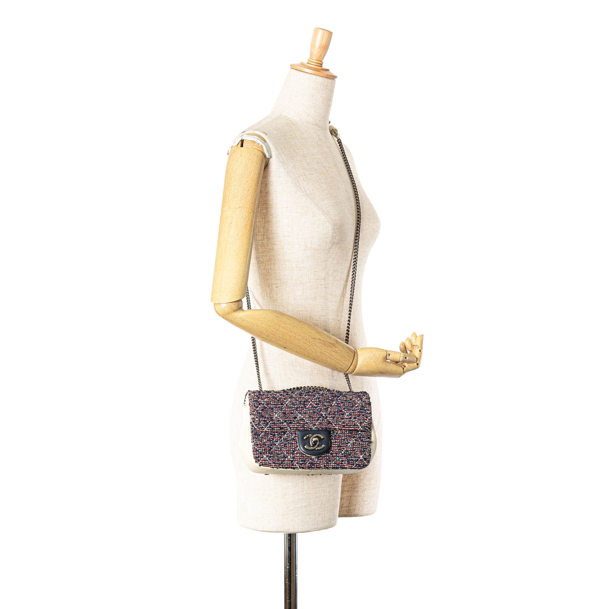 Chanel Mini Rectangular Tweed Single Flap - image 7