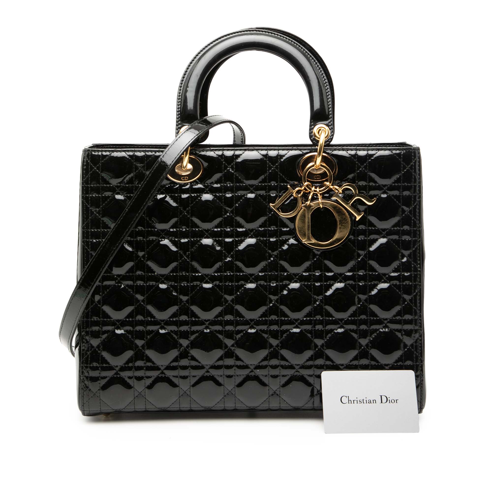 Dior Large Patent Cannage Lady Dior - image 8