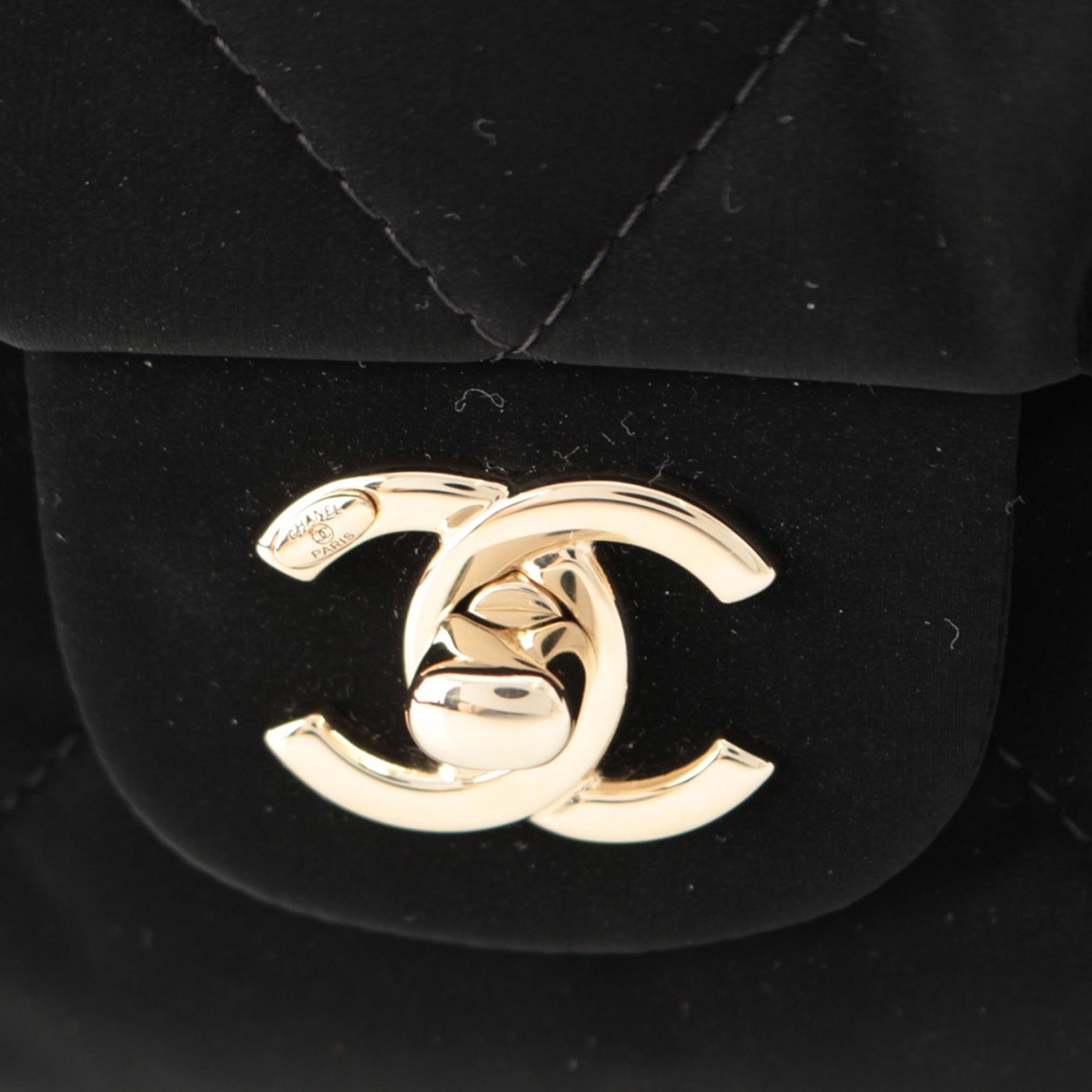 Chanel Large CC Quilted Velvet Effect Nylon Bowling Bag - image 10