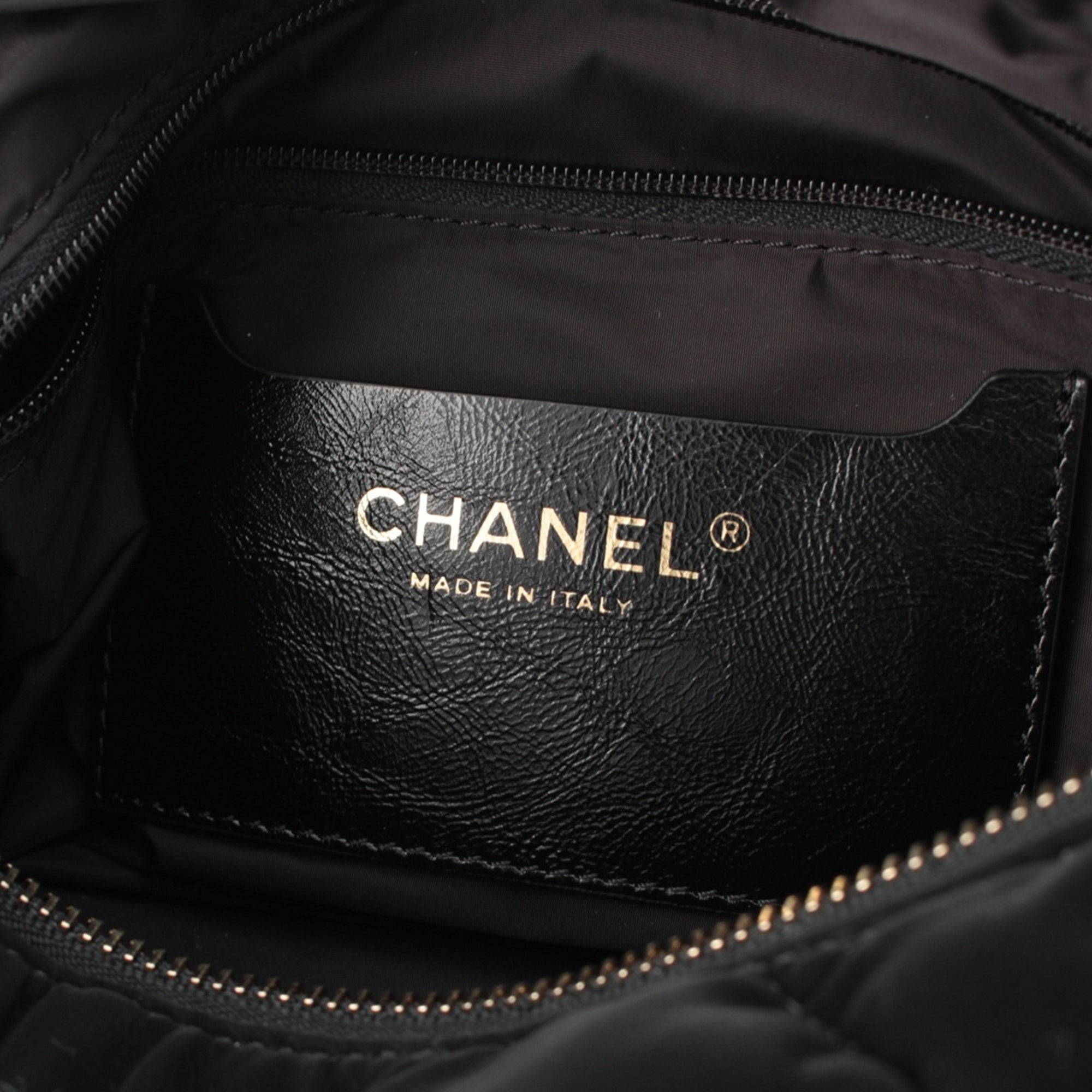 Chanel Large CC Quilted Velvet Effect Nylon Bowling Bag - image 8