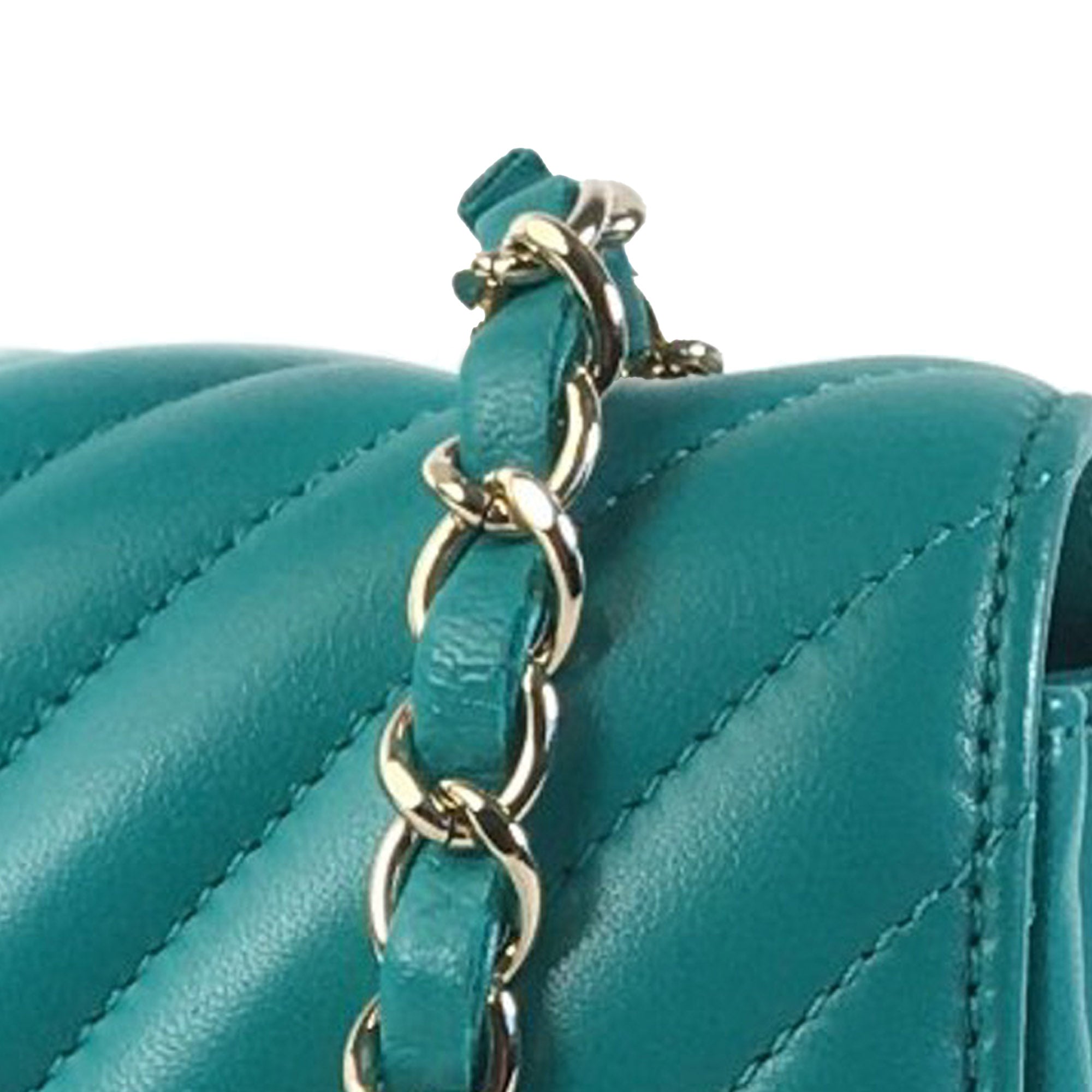 Chanel Mini Rectangular Chevron Lambskin Single Flap - image 11