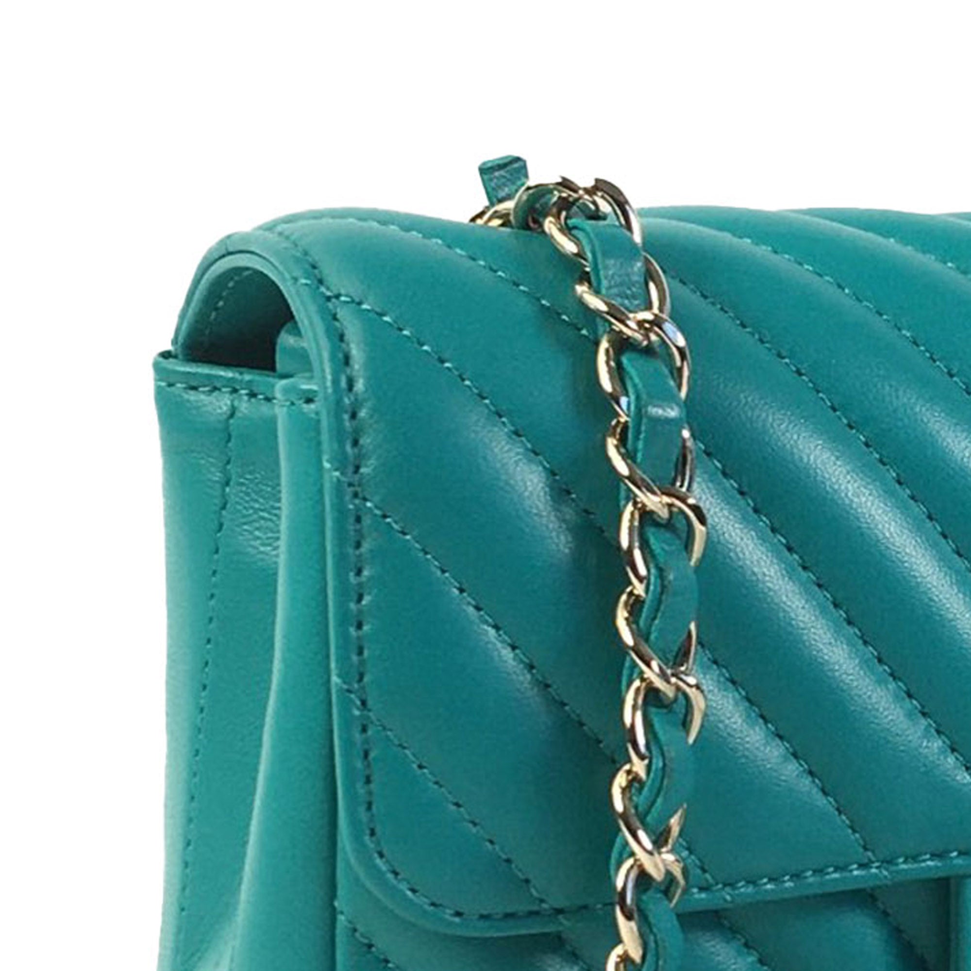 Chanel Mini Rectangular Chevron Lambskin Single Flap - image 12