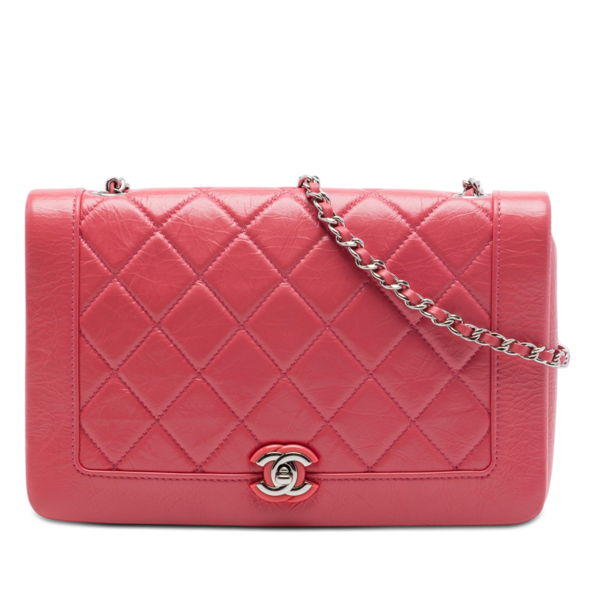 Chanel Small Quilted Crumpled Calfskin Bi Vintage Full Flap - image 1