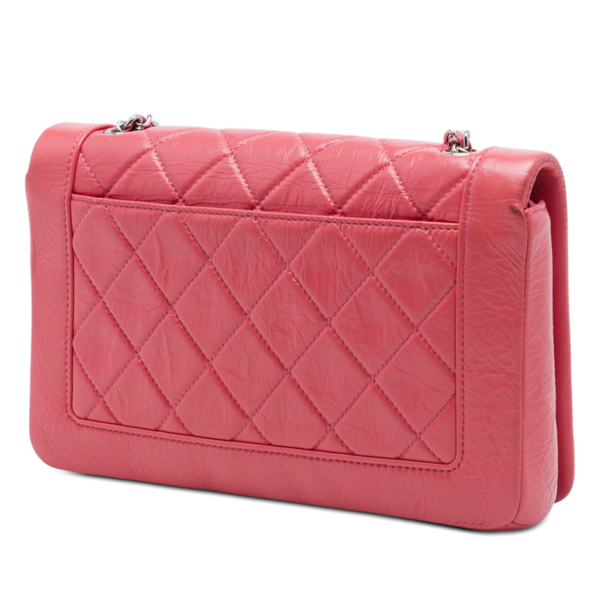 Chanel Small Quilted Crumpled Calfskin Bi Vintage Full Flap - image 2