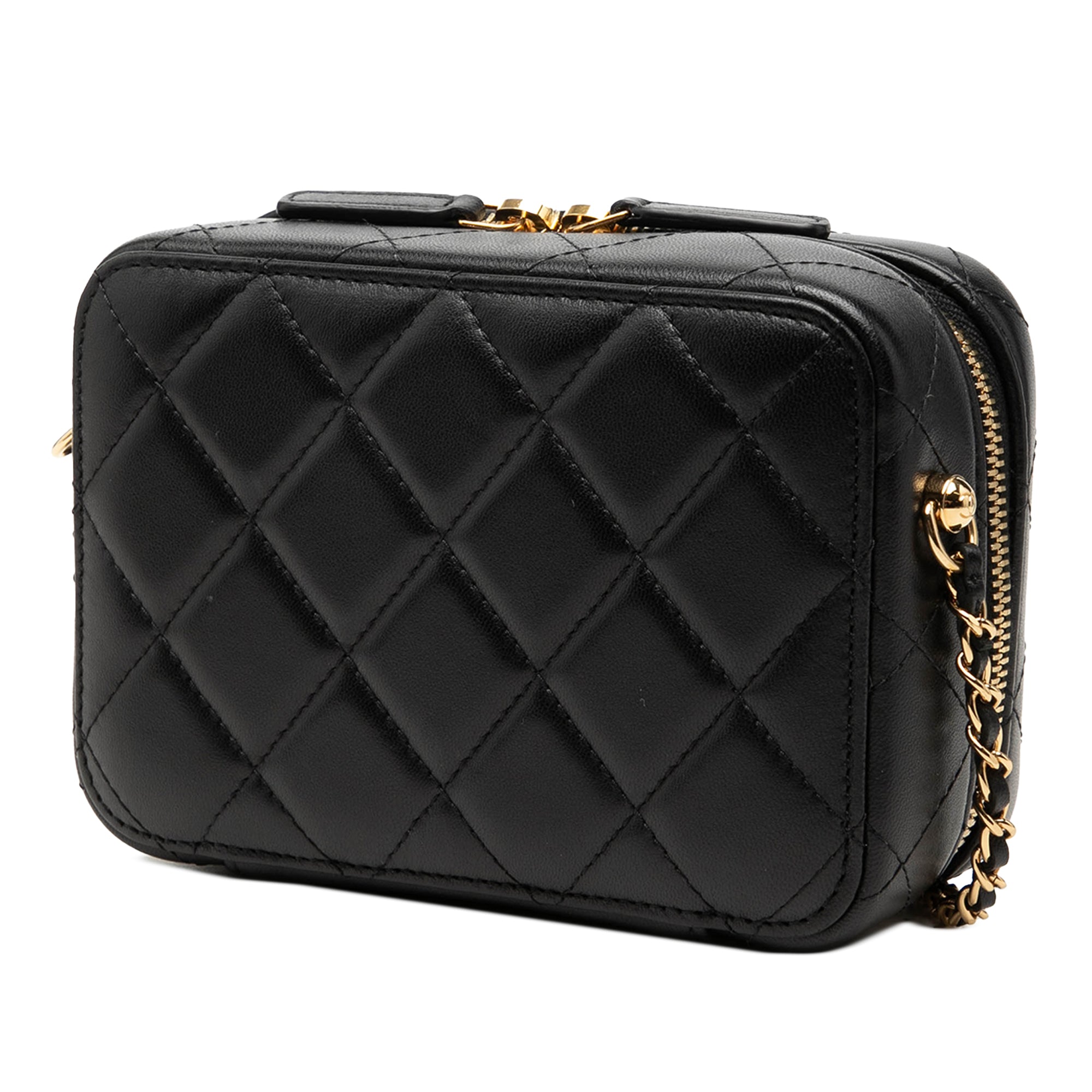 Chanel Mini CC Quilted Lambskin and Golden Plate Vanity Crossbody - image 2