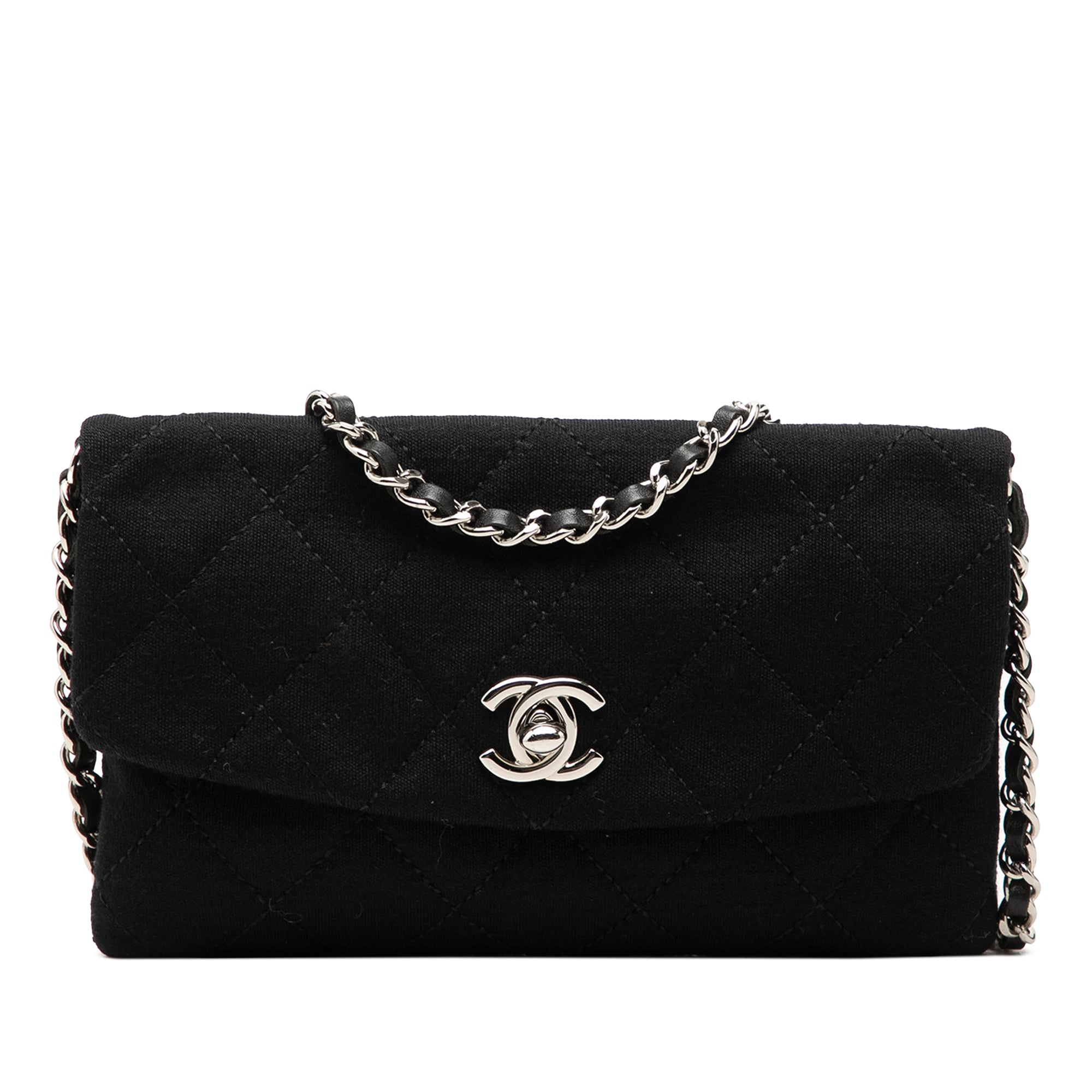Chanel Mini CC Quilted Jersey Flap - image 1