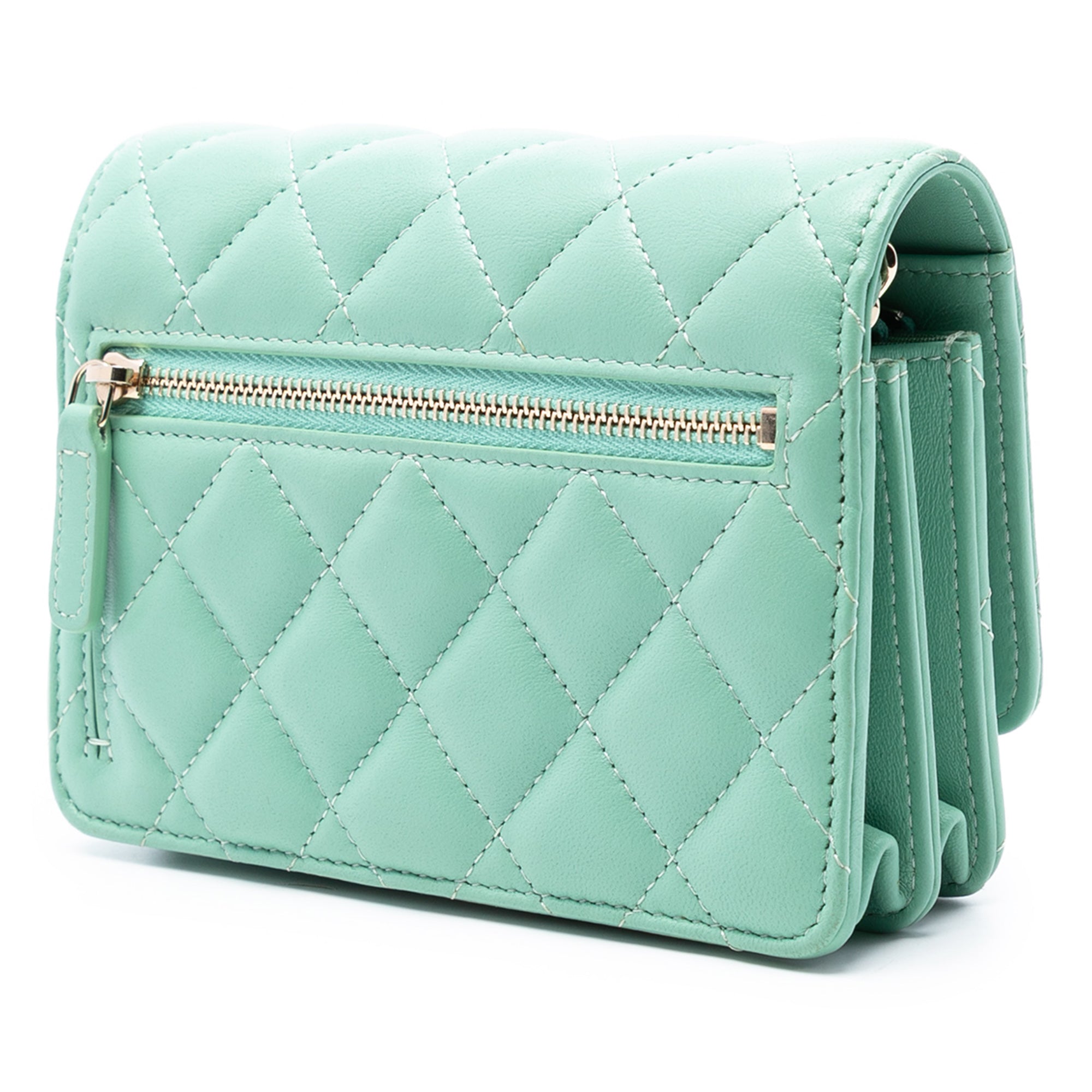 Chanel Mini CC Quilted Lambskin Wallet On Chain - image 2