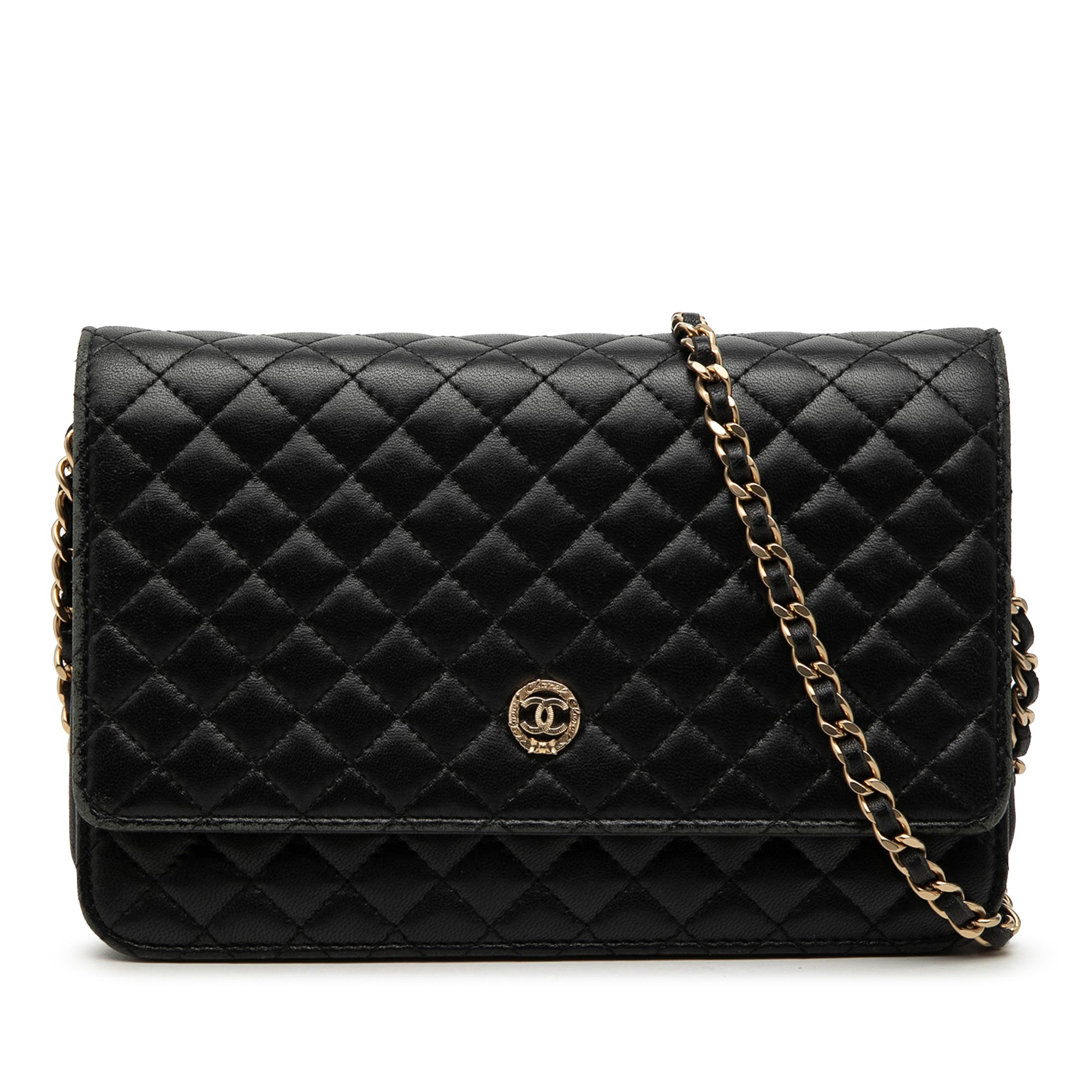Chanel Quilted Lambskin Crest Wallet On Chain - image 1