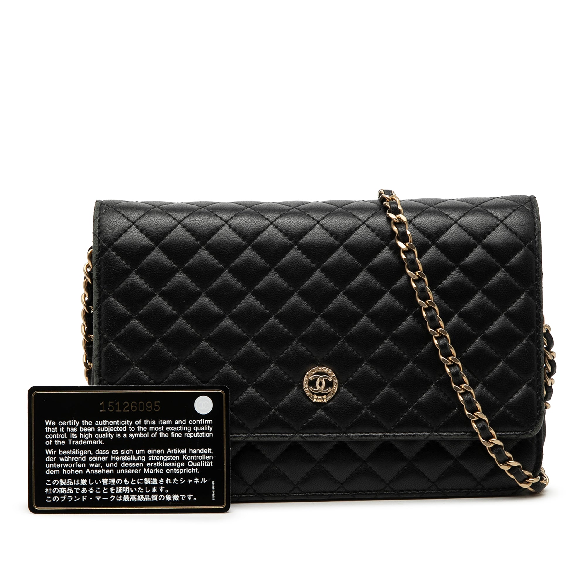Chanel Quilted Lambskin Crest Wallet On Chain - image 8