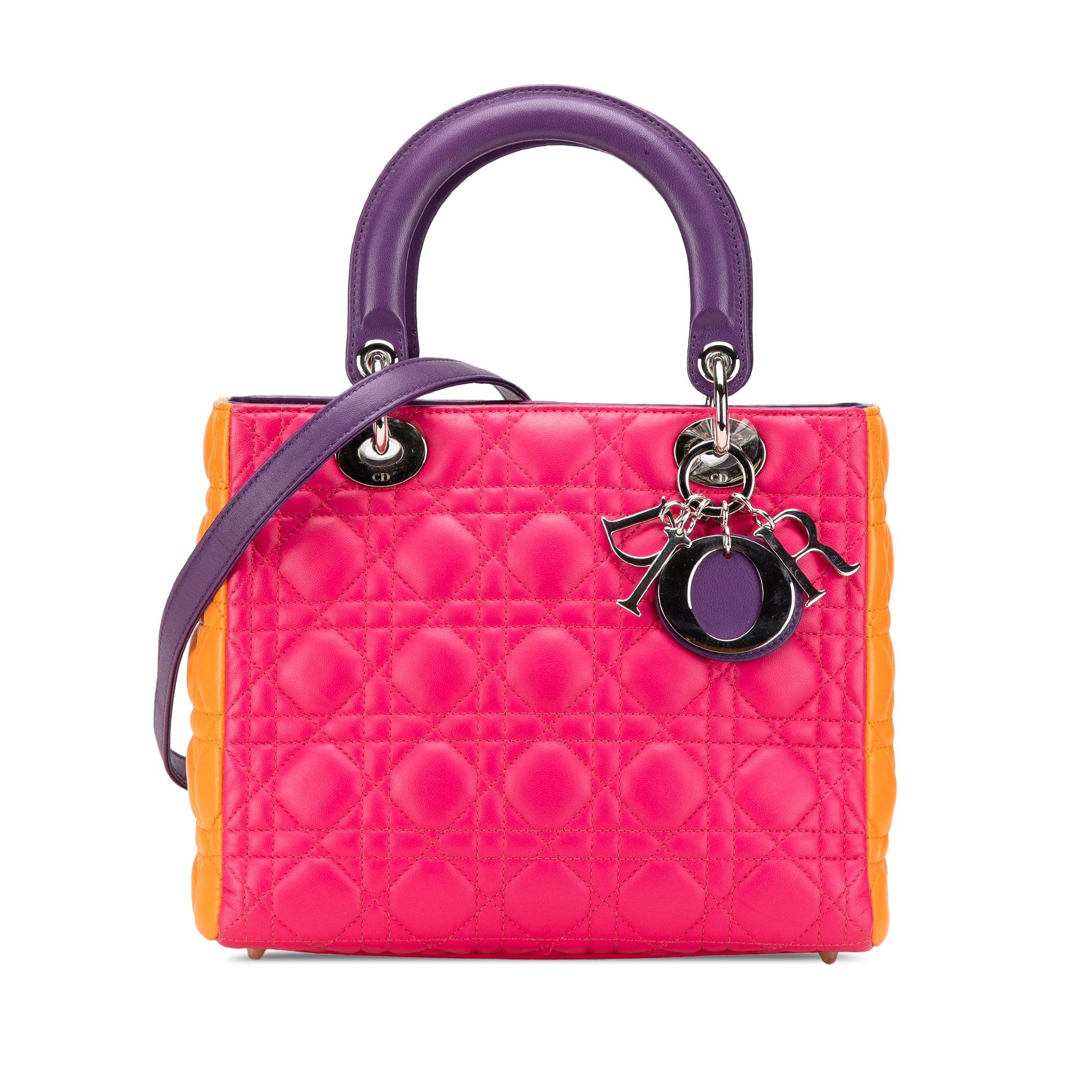 Dior Medium Tricolor Lambskin Cannage Lady Dior - image 1