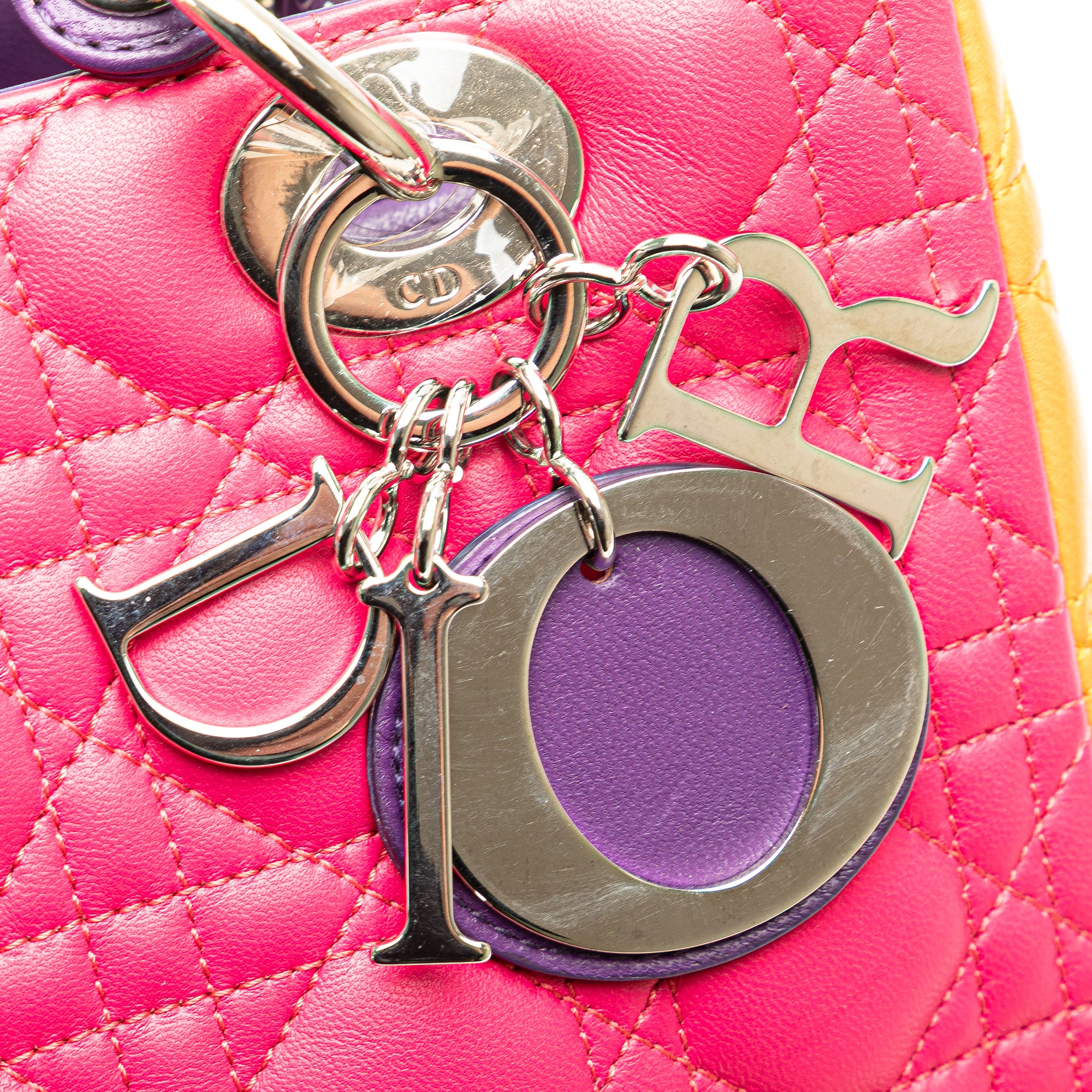 Dior Medium Tricolor Lambskin Cannage Lady Dior - image 11