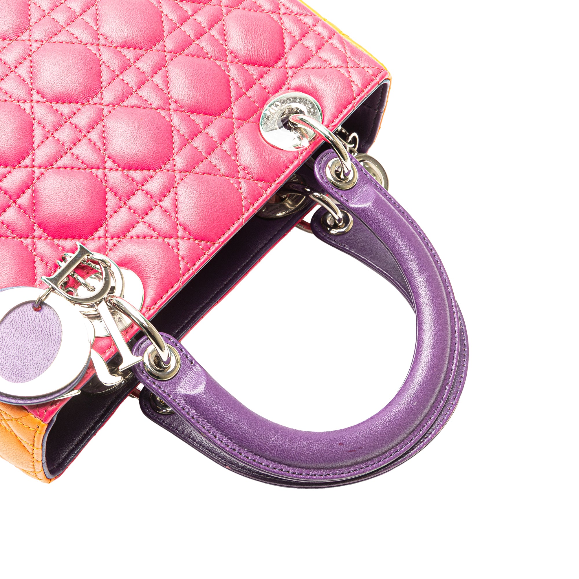 Dior Medium Tricolor Lambskin Cannage Lady Dior - image 12