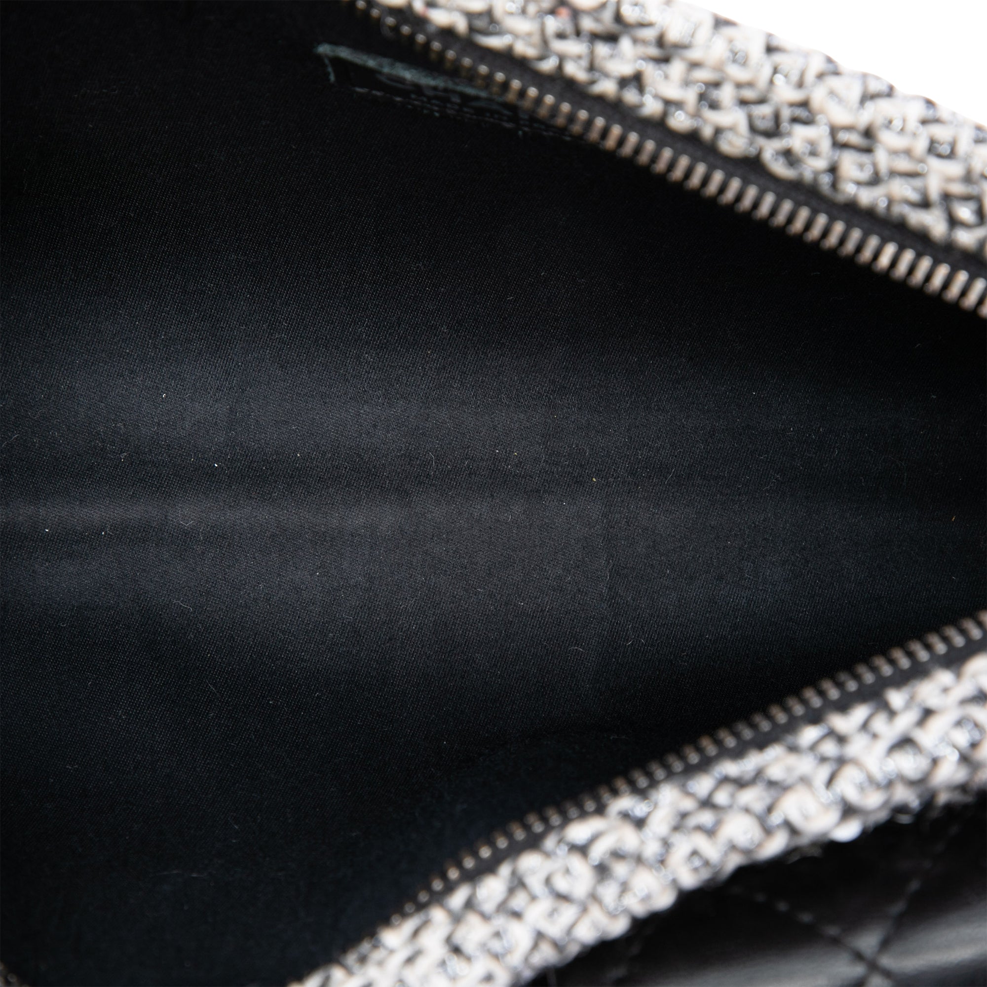 Chanel Monochrome Tweed Embellished Mineral Nights Pochette Wristlet - image 4