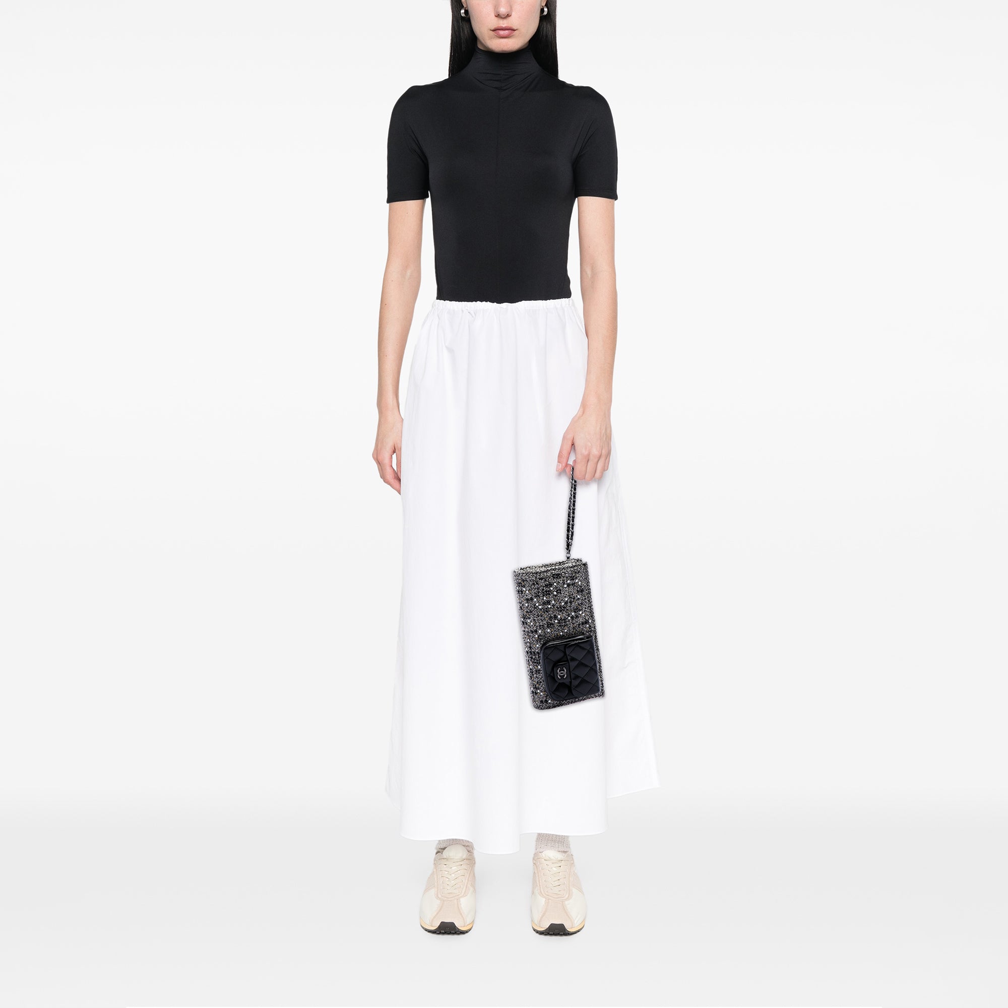 Chanel Monochrome Tweed Embellished Mineral Nights Pochette Wristlet - image 6