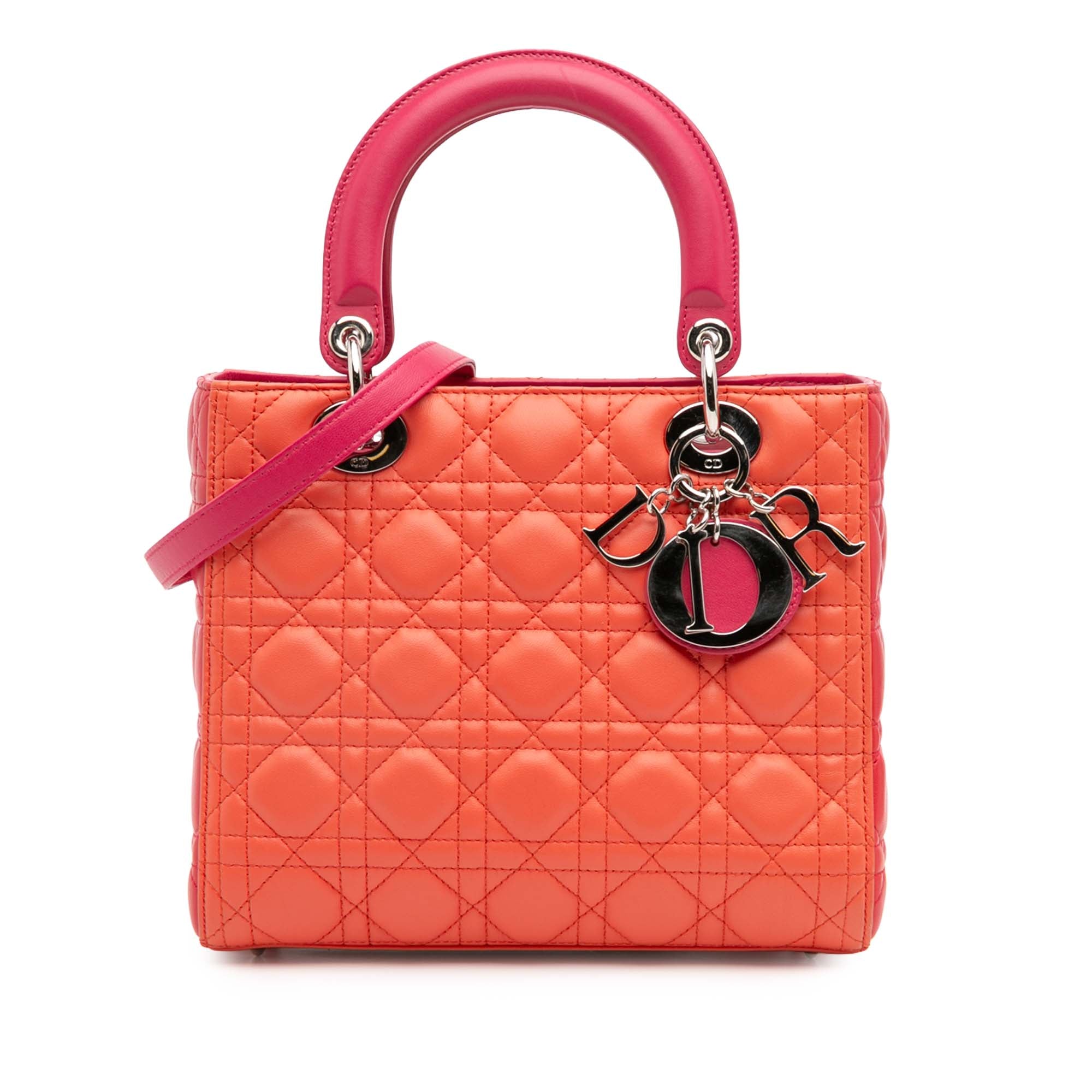 Dior Medium Bicolor Lambskin Cannage Lady Dior - image 1