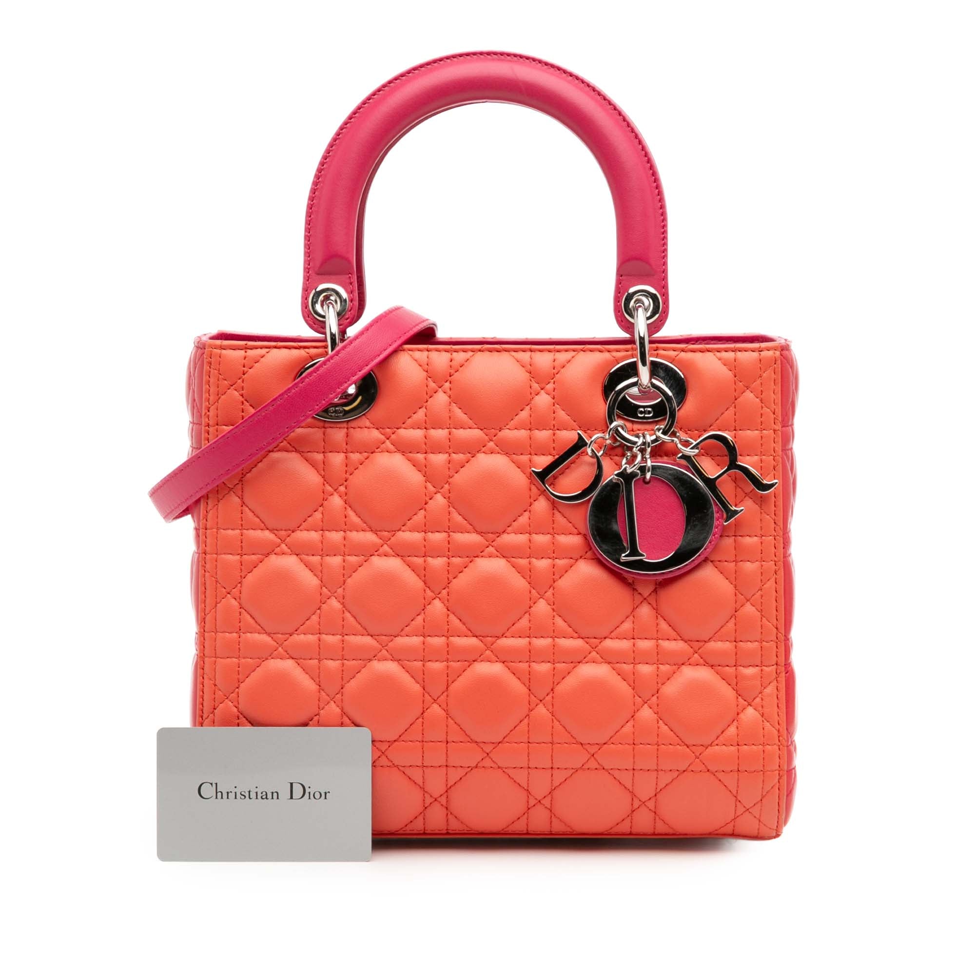 Dior Medium Bicolor Lambskin Cannage Lady Dior - image 15