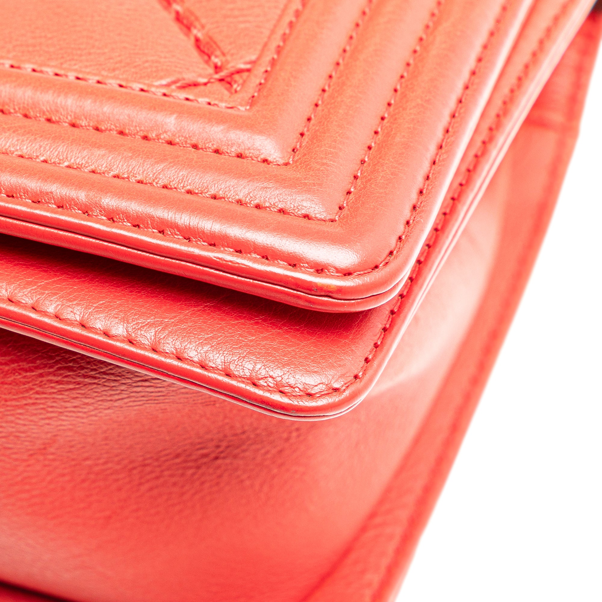Chanel Old Medium Calfskin Double Stitch Boy Flap - image 12