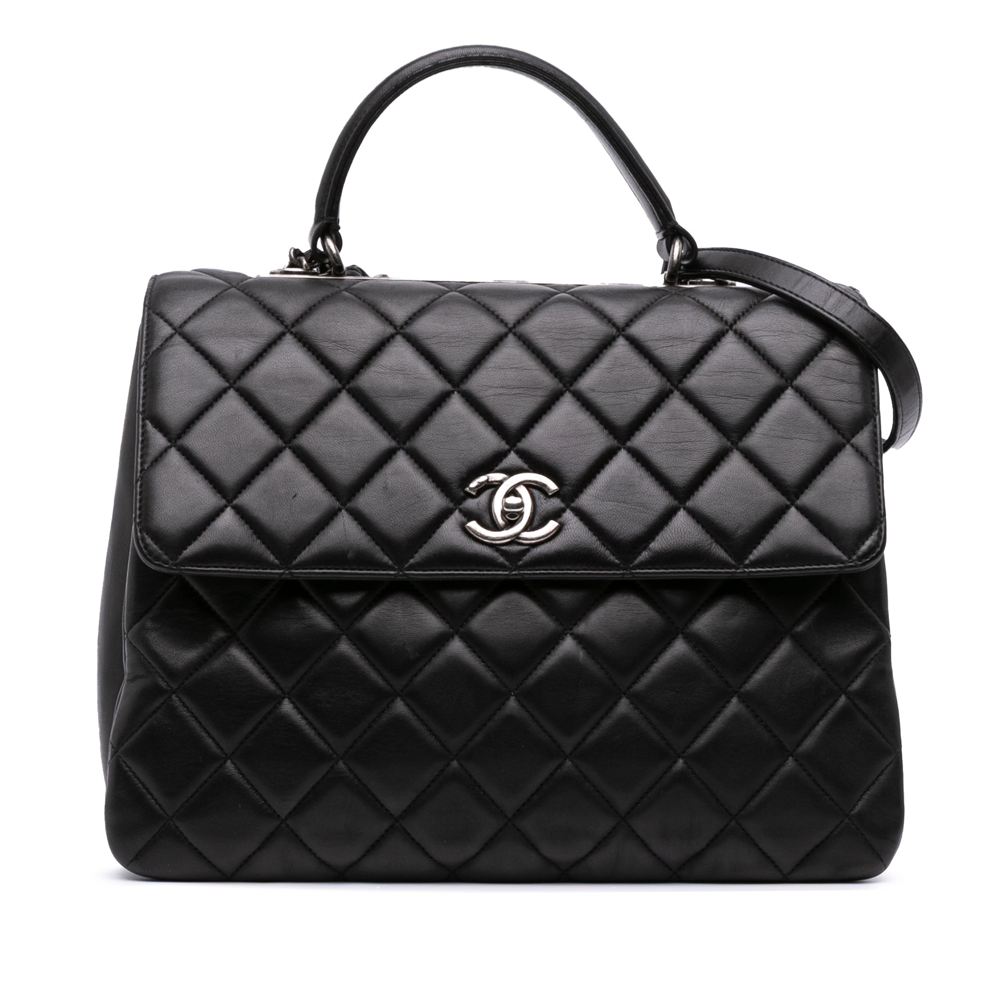 Chanel Large Lambskin Trendy CC Top Handle Bag - image 1