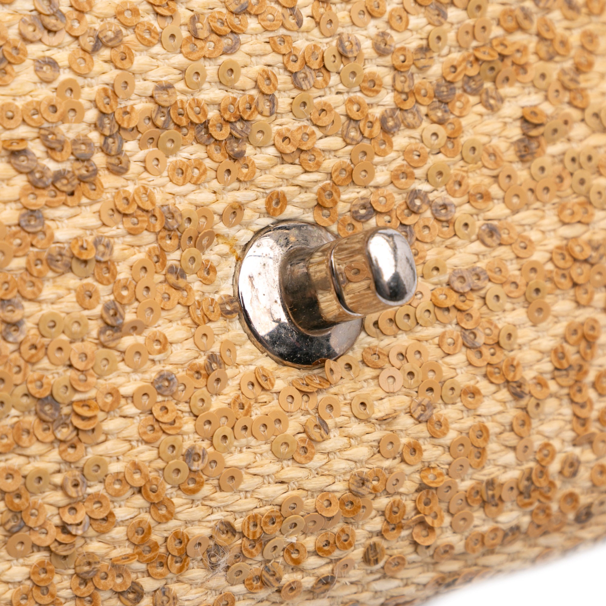 Chanel Small Raffia Sequin Single Flap - image 9