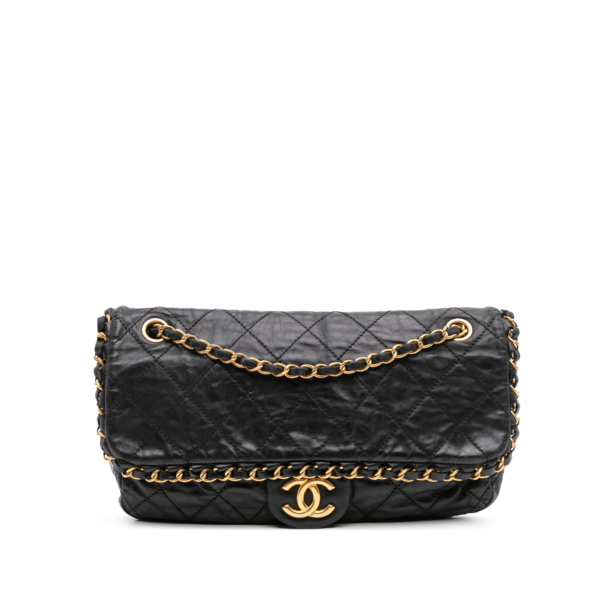 Chanel Medium Quilted Aged Calfskin Chain Me Flap - image 1