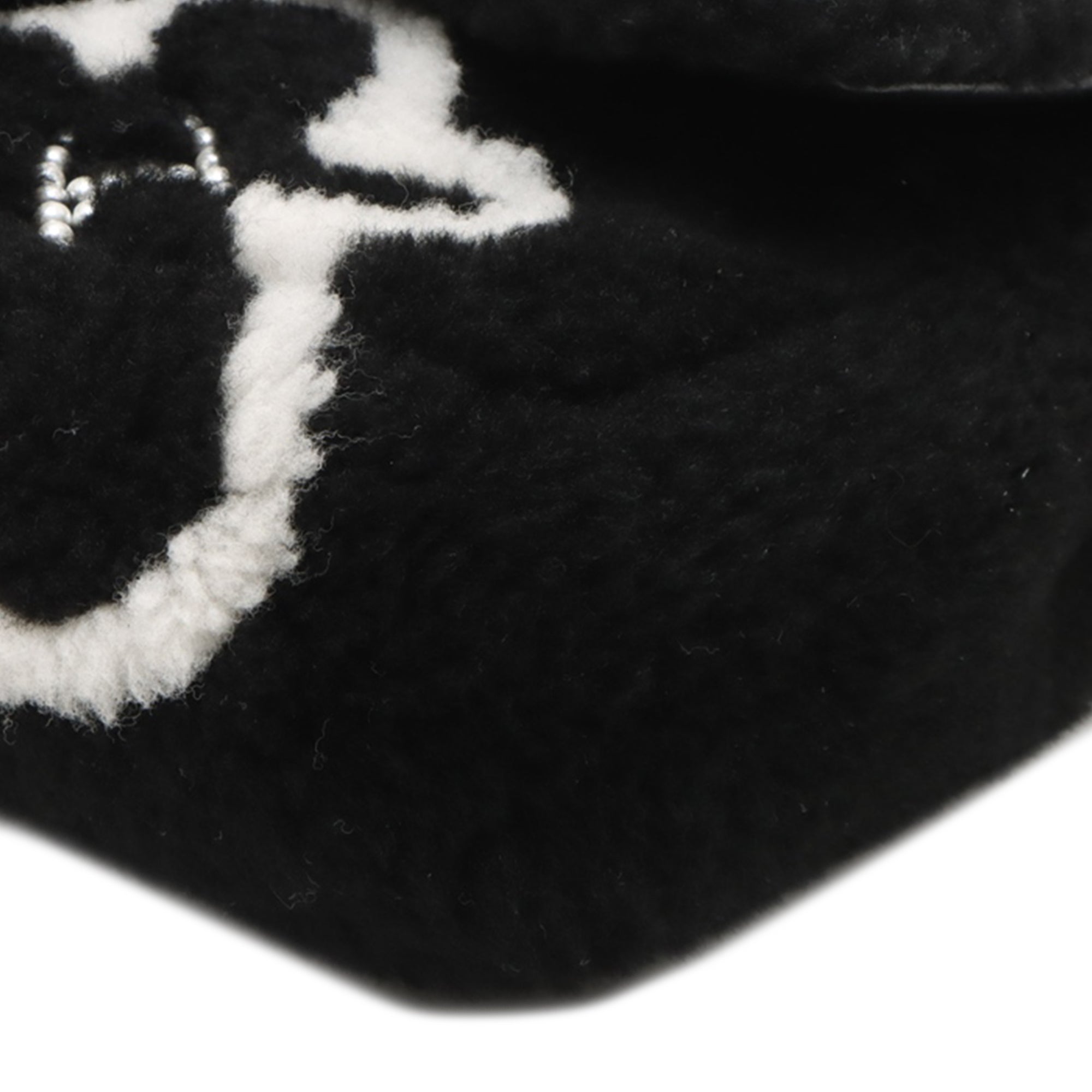 Chanel Shearling Camellia Pearl Embellished Flap - image 8