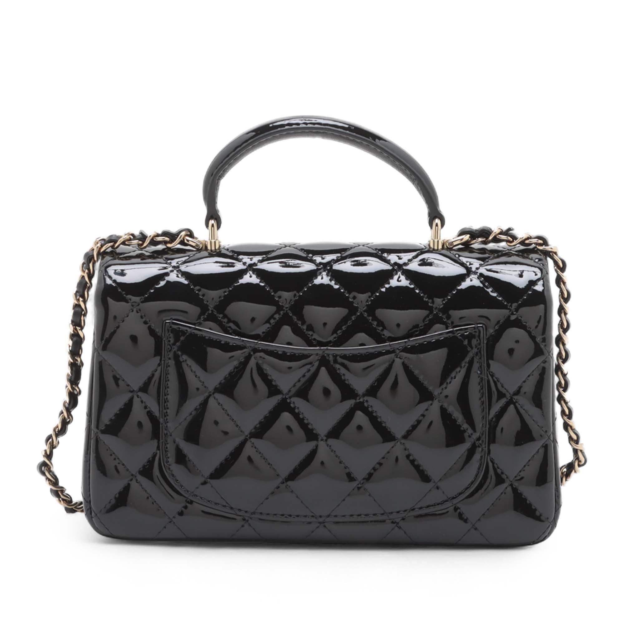 Chanel Mini Rectangular Classic Patent Top Handle Flap - image 2