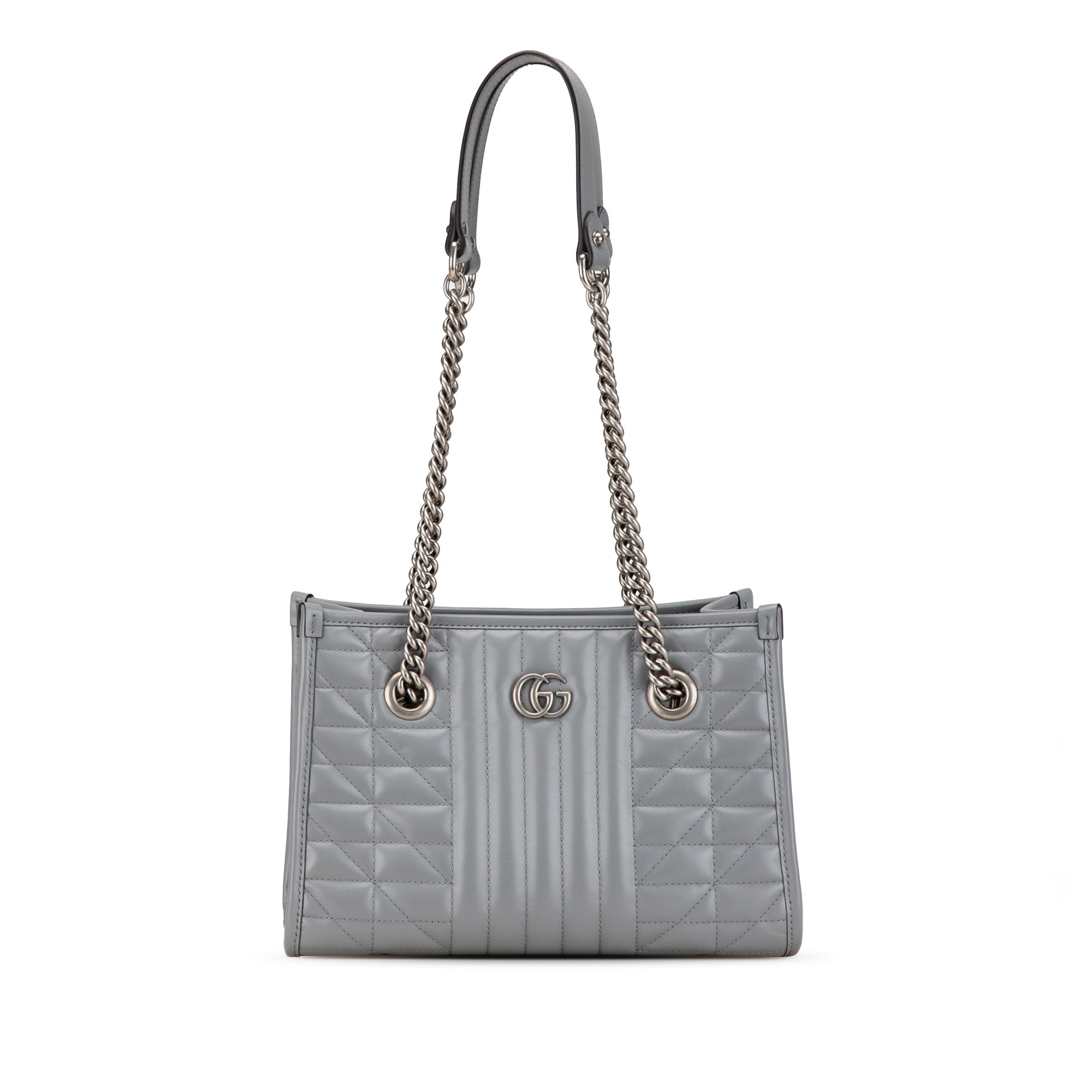 Gucci Small GG Marmont Matelasse Leather Aria Chain Tote - image 1