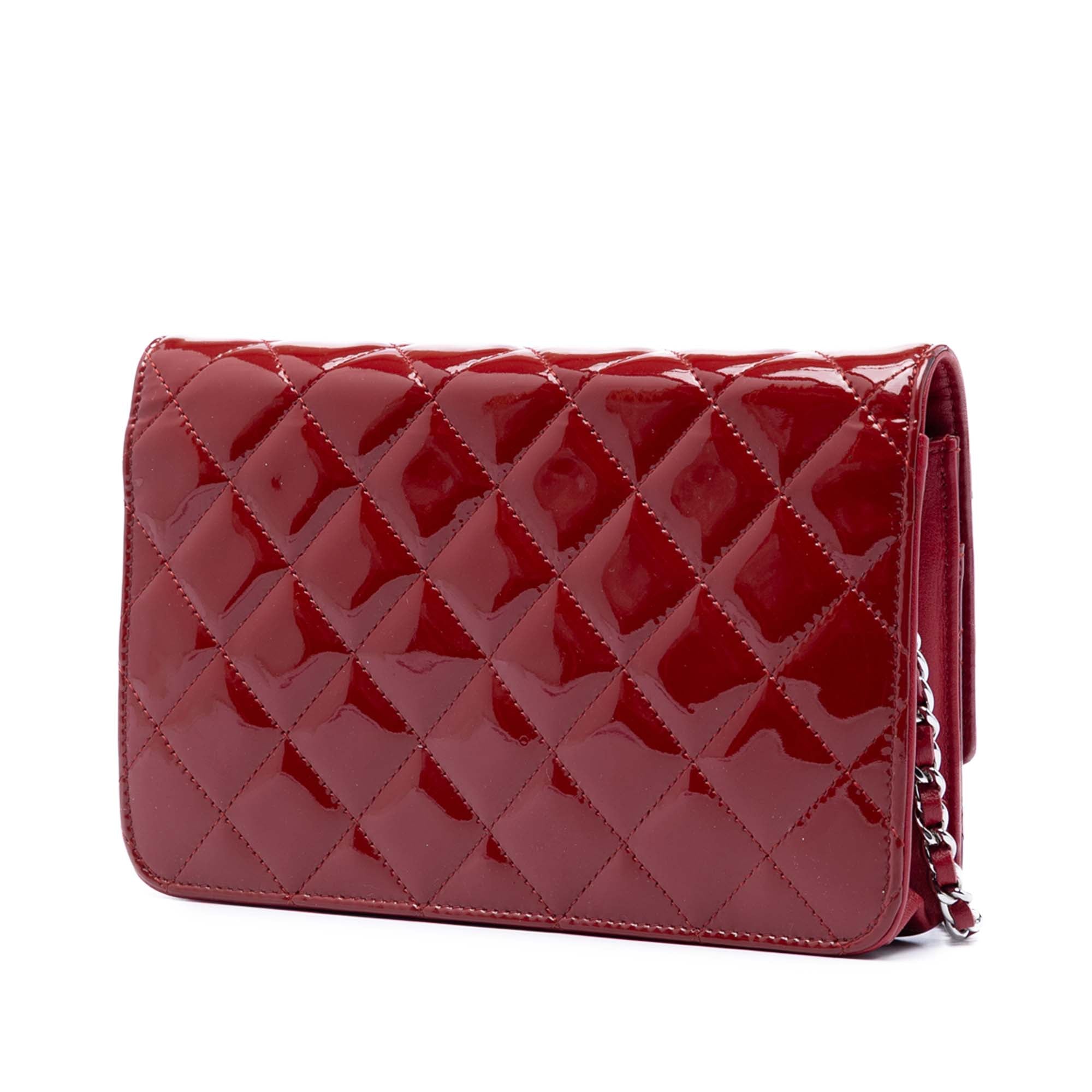 Chanel CC Quilted Patent Brilliant Wallet On Chain - image 2