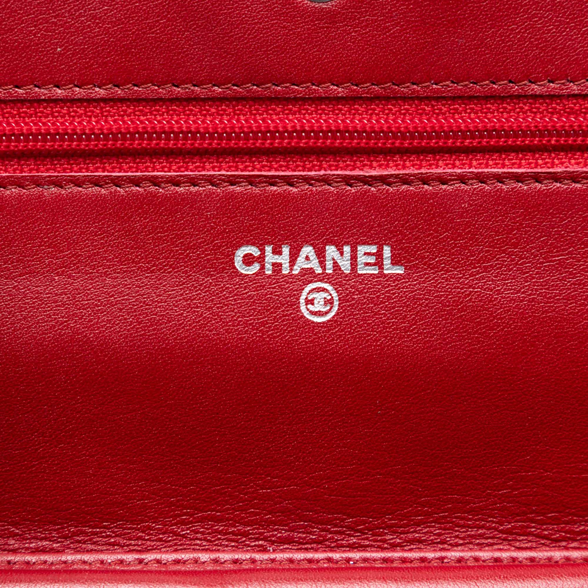 Chanel CC Quilted Patent Brilliant Wallet On Chain - image 5