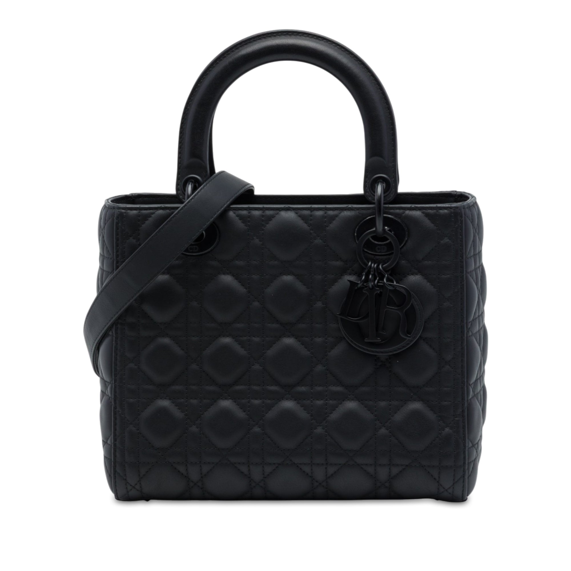 Dior Medium Ultra Matte Calfskin Cannage Lady Dior - image 1