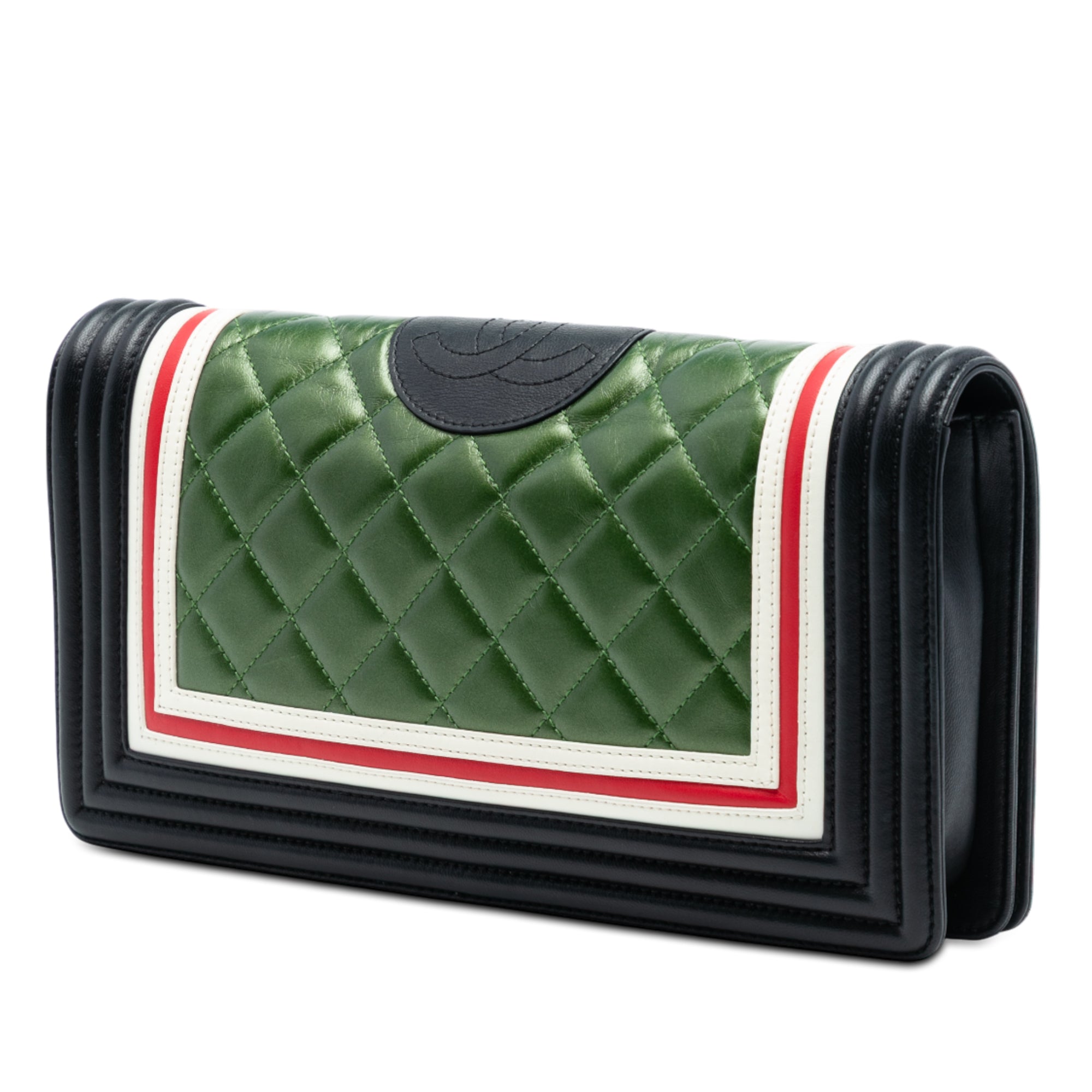 Chanel Multicolor Quilted Lambskin Crest East West Boy Flap - image 2