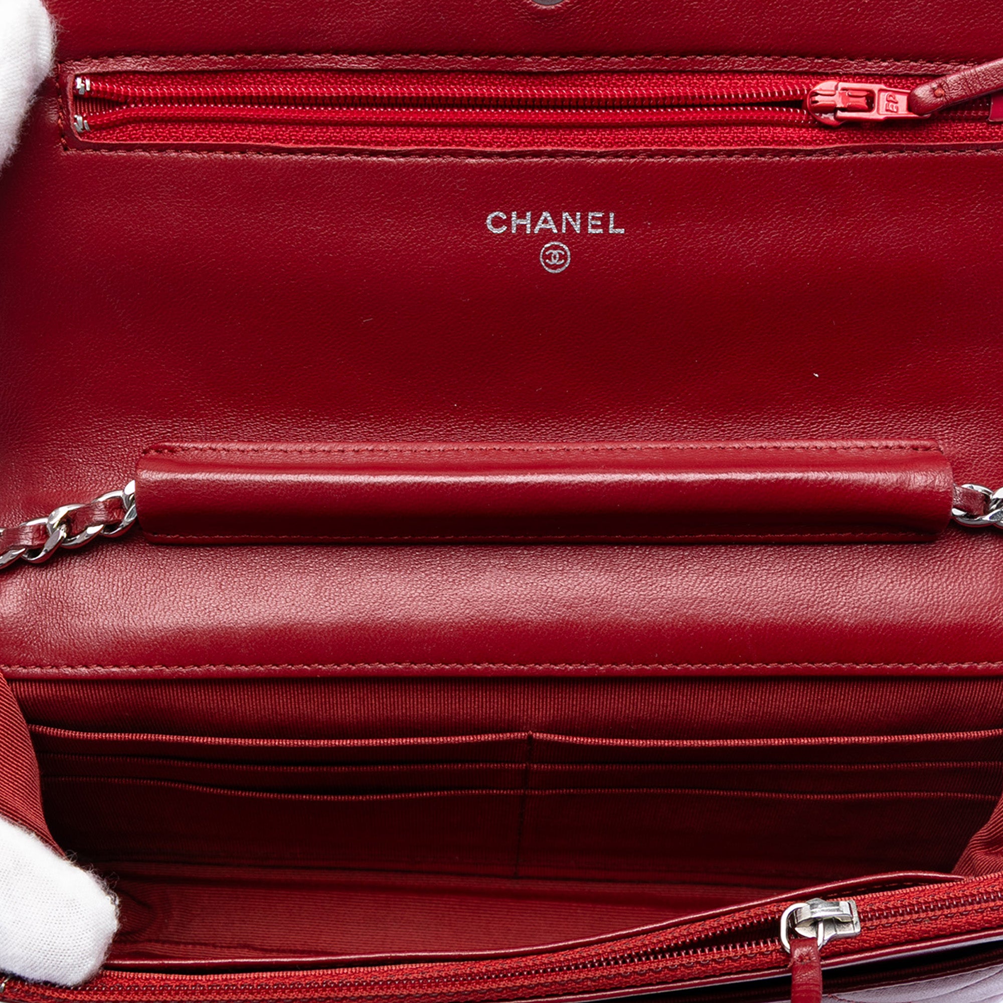Chanel CC Quilted Lambskin Wallet on Chain - image 4