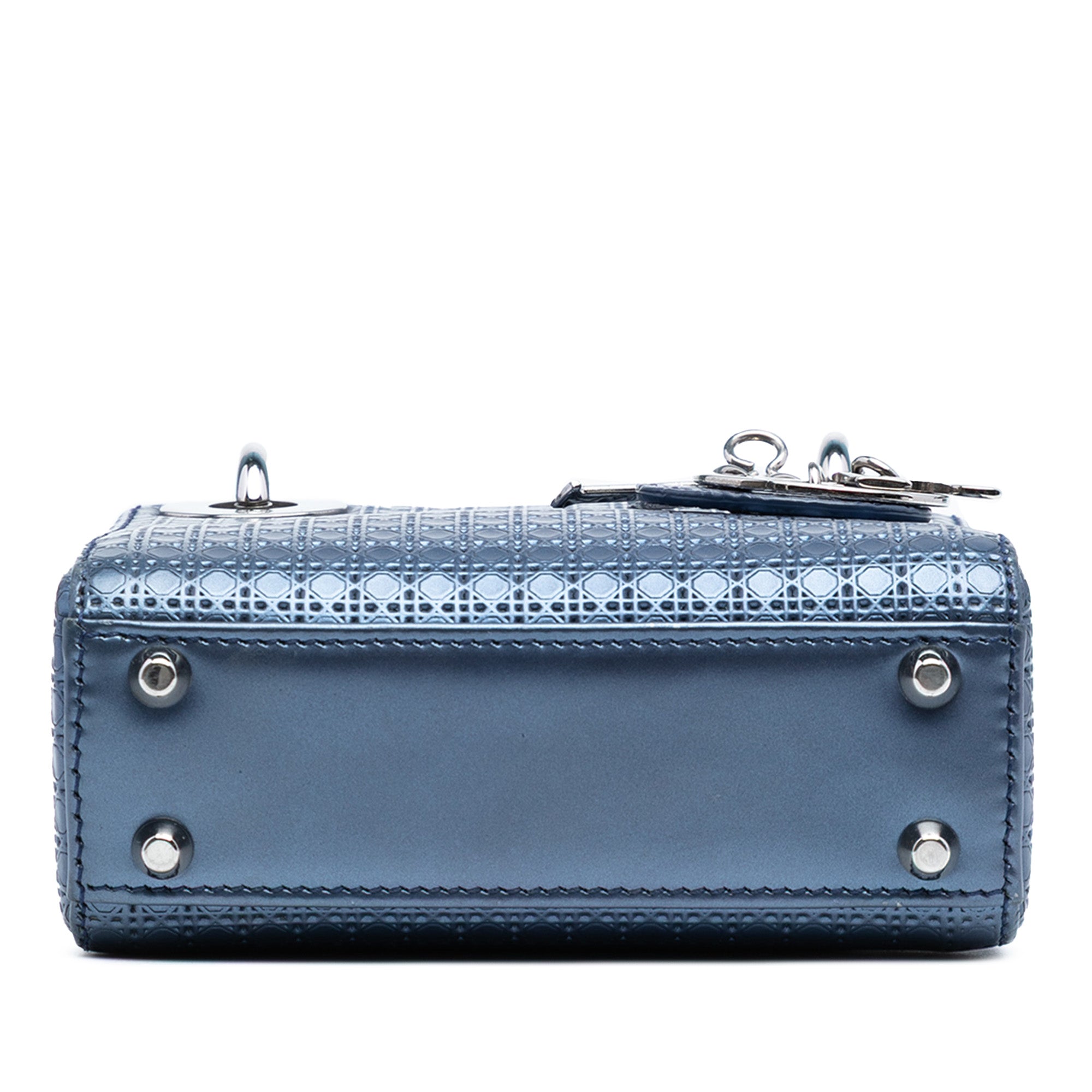 Dior Mini Metallic Patent Microcannage Lady Dior - image 3