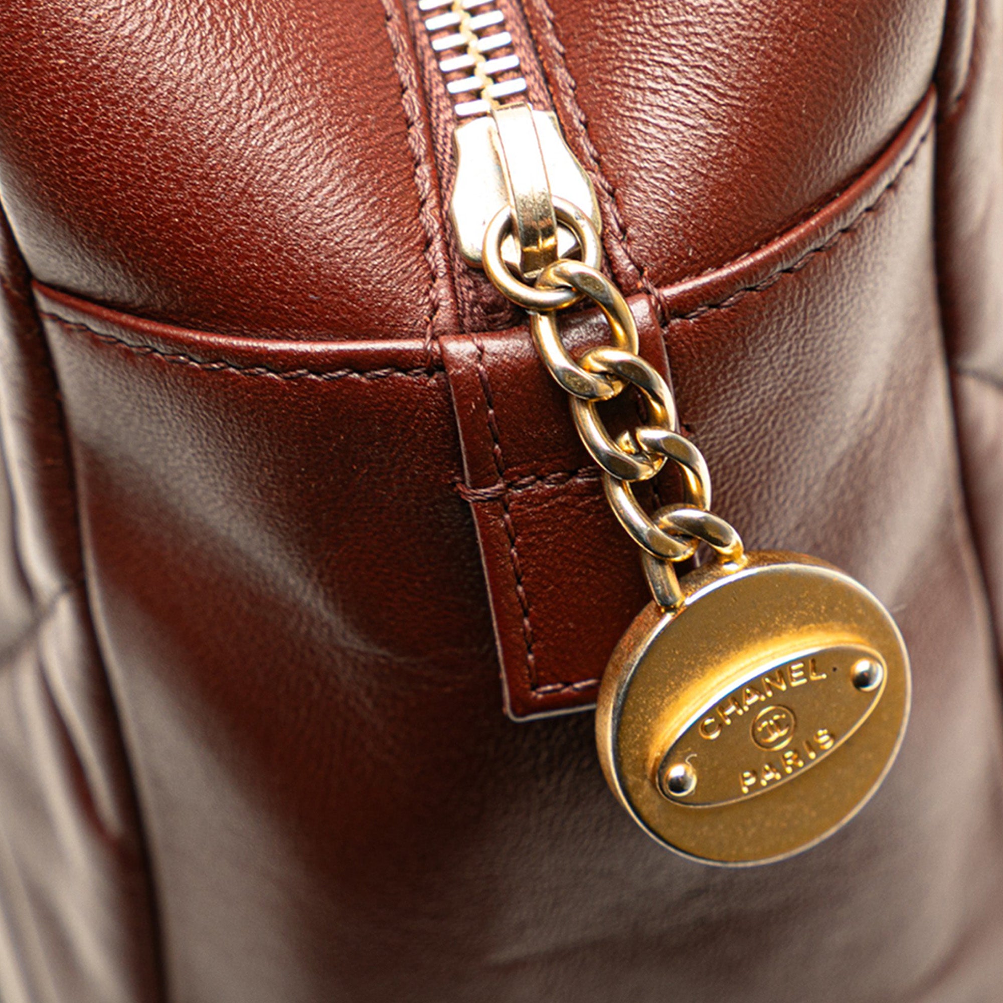Chanel CC Quilted Lambskin Diamond Shoulder Bag - image 7