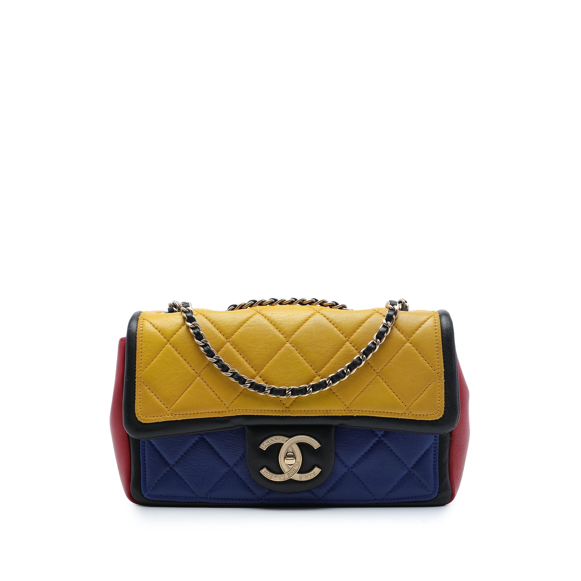 Chanel Mini Tricolor Lambskin Graphic Flap - image 1