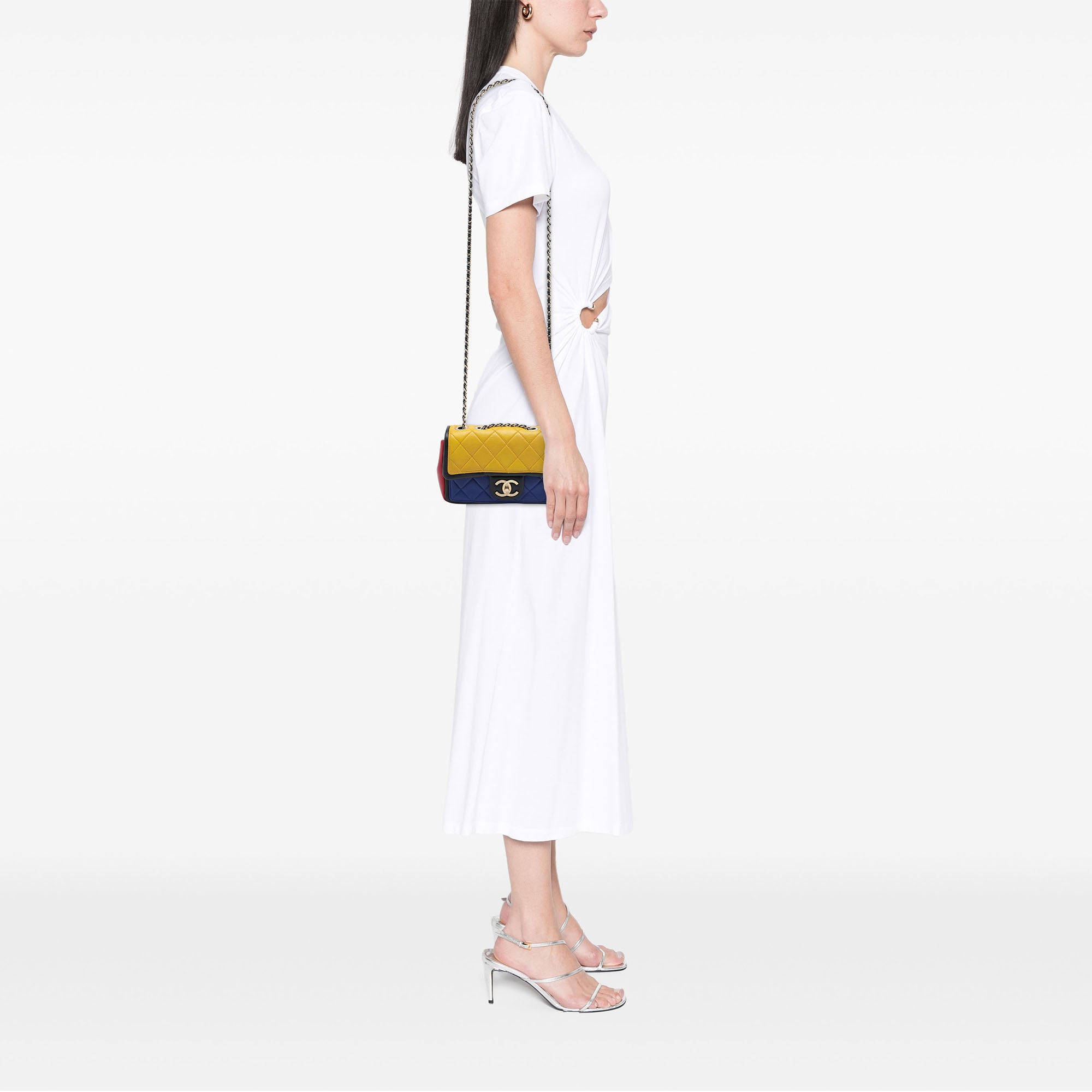 Chanel Mini Tricolor Lambskin Graphic Flap - image 6