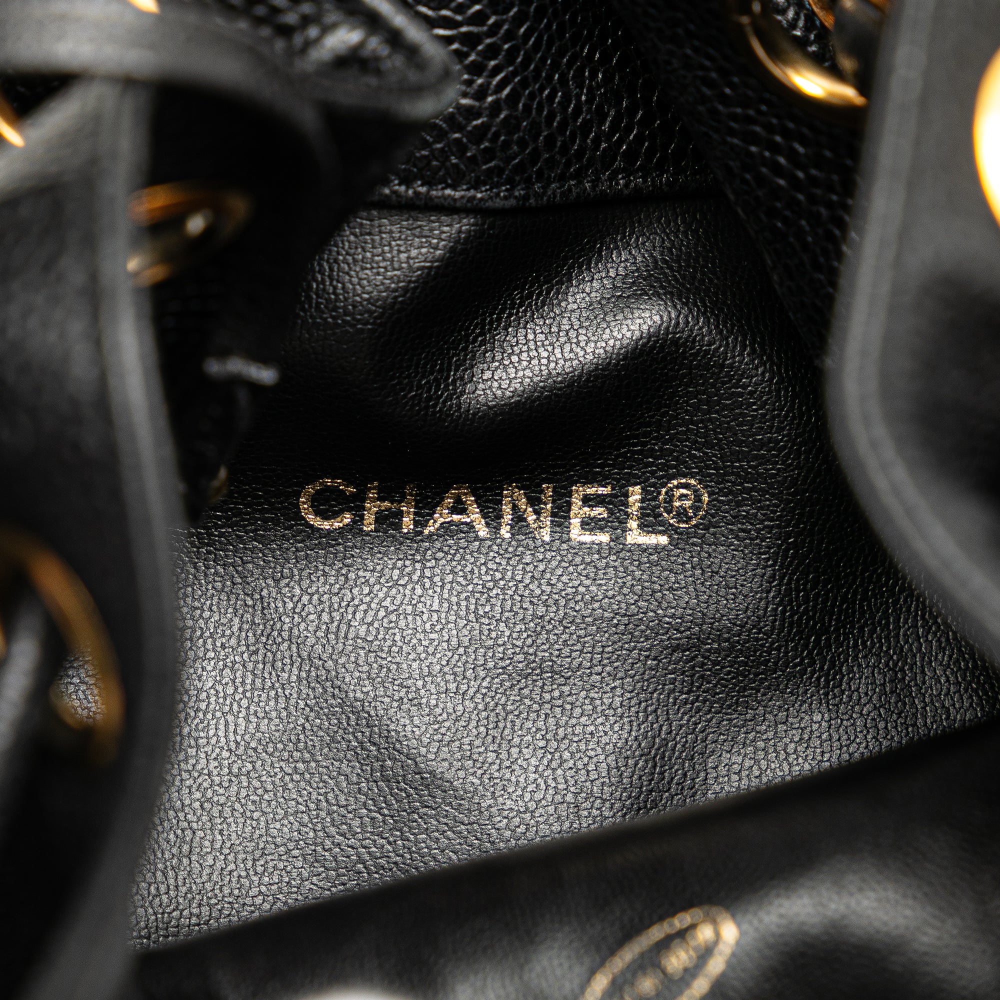 Chanel Caviar Triple CC Drawstring Bucket Bag - image 5